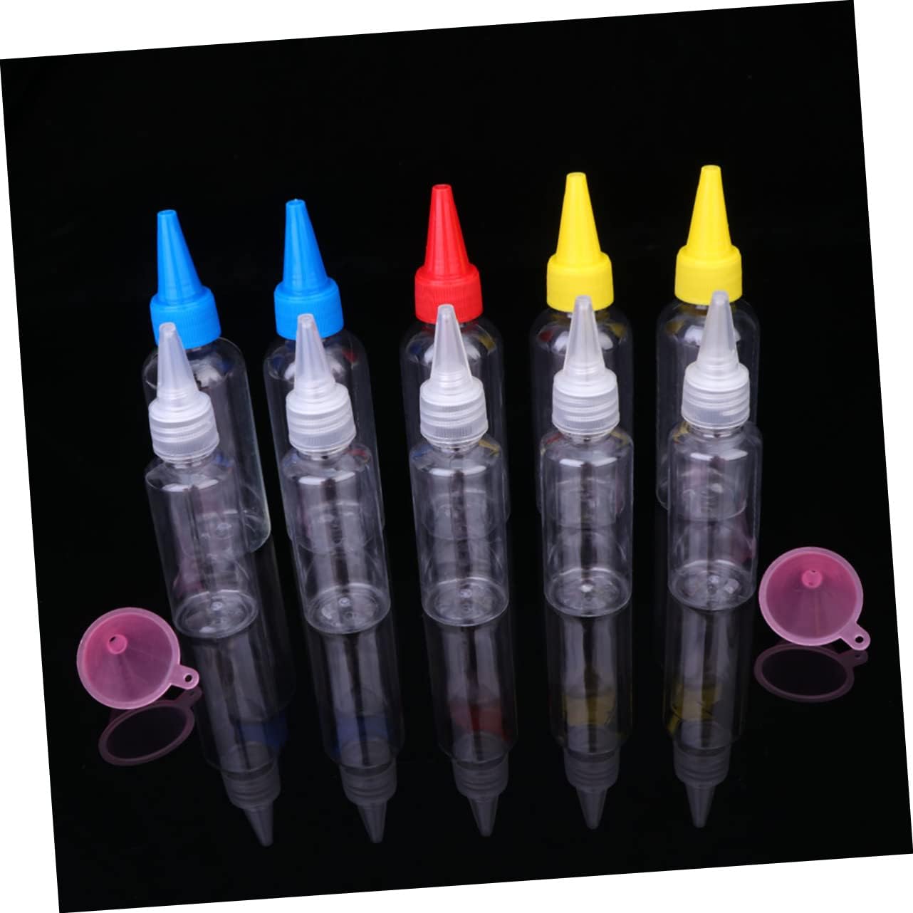 Cabilock 20 Pack Squeeze Bottles 30ml 60ml for Condiments and More