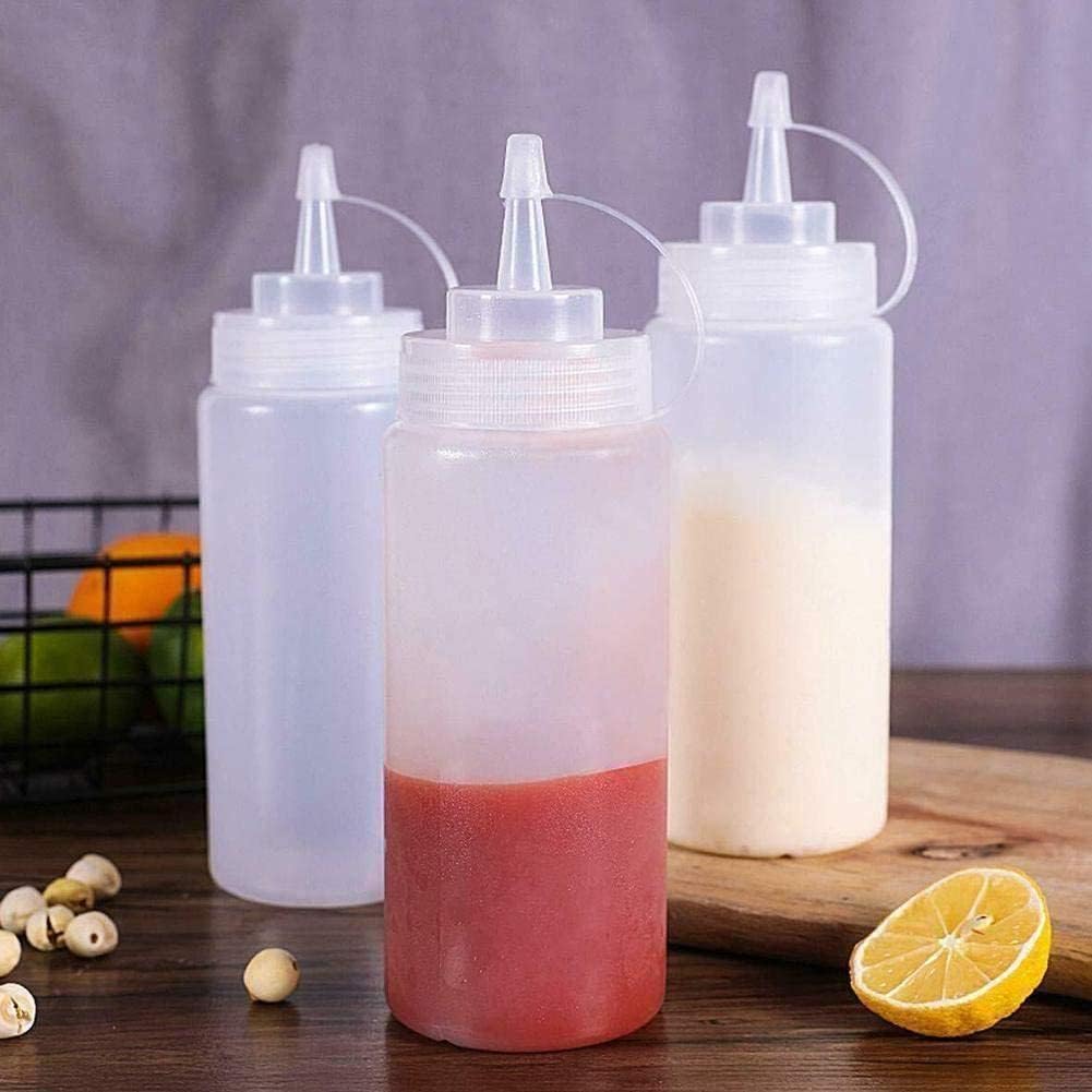 SHAPERME 240ml Squeeze Bottles for Condiments
