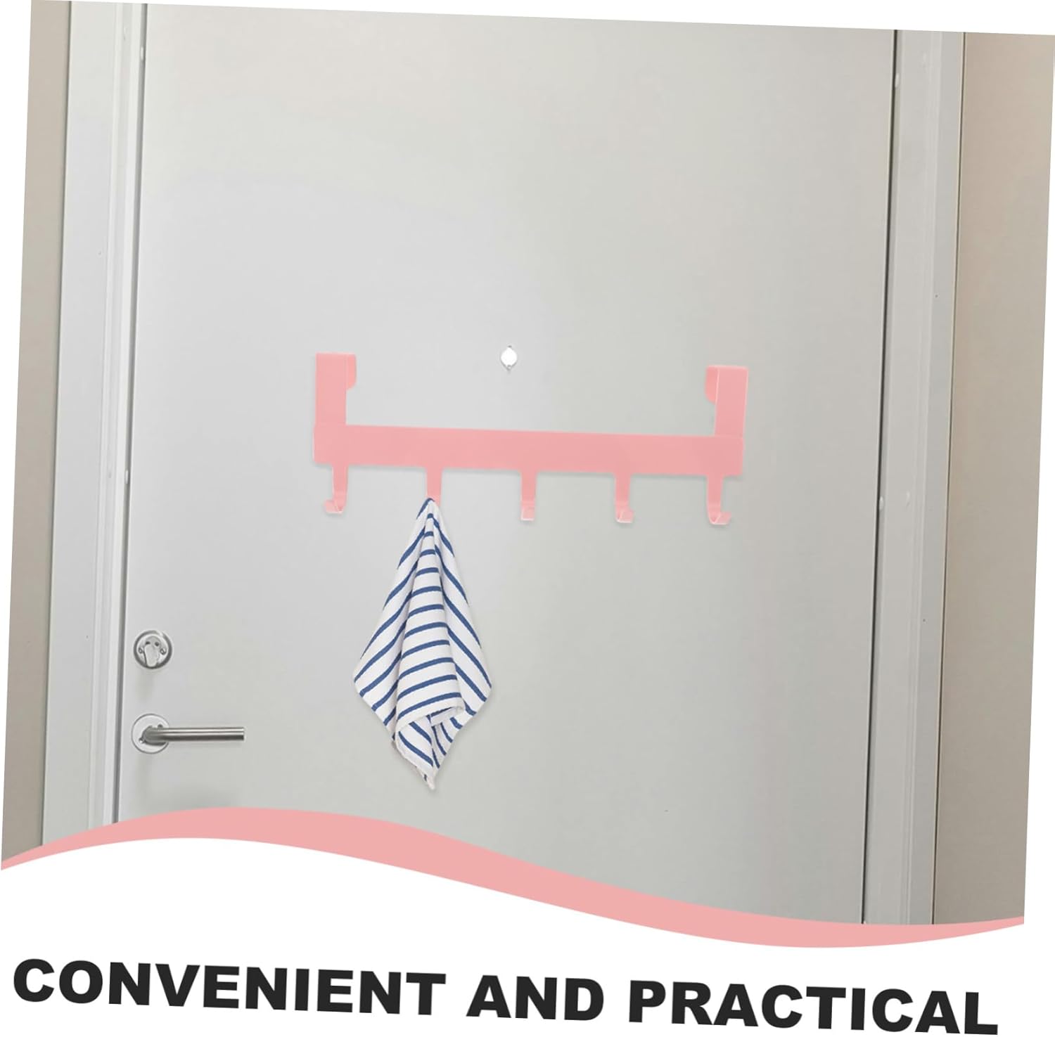 Pink Traceless Wall Hooks Towel Bar No Drill