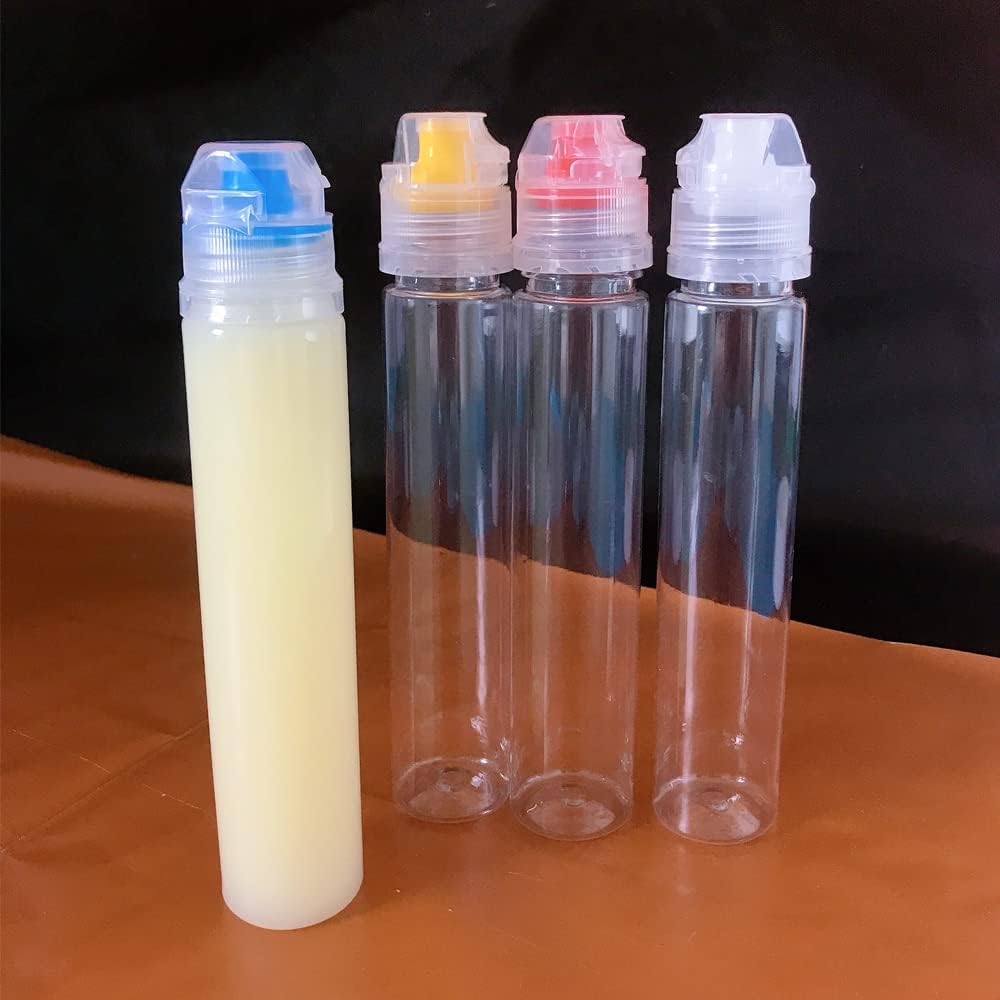 4pcs Flip Top Leakproof Honey Squeeze Bottles for Camping and Kitchen Use