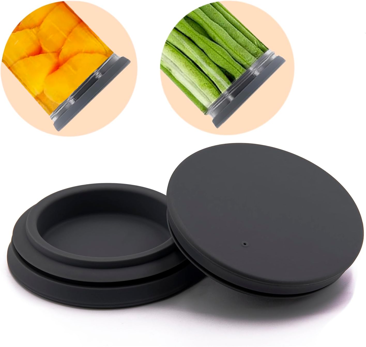 OKLGO Wide Mouth Canning Lids 2 Pack - Leak Proof Reusable