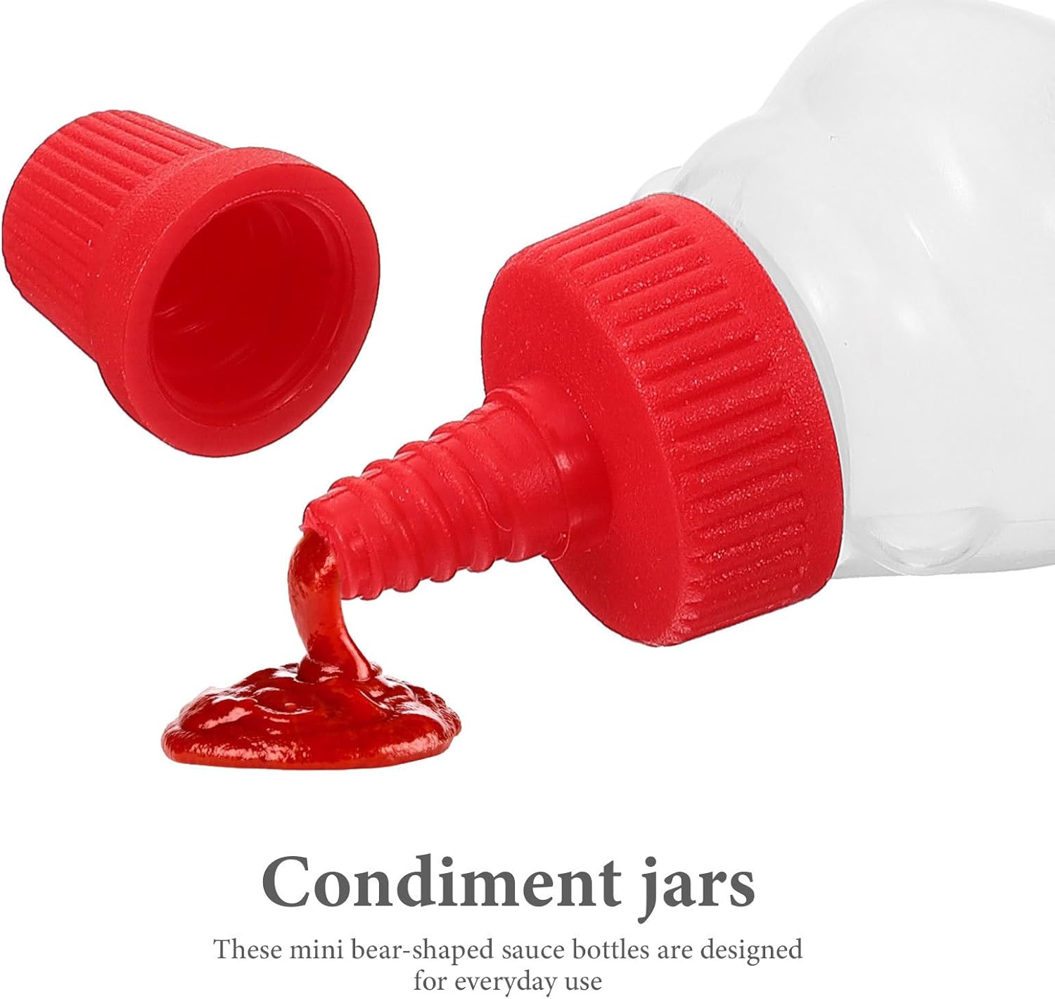 Homoyoyo 4pcs Mini Ketchup Bear Squeeze Bottles