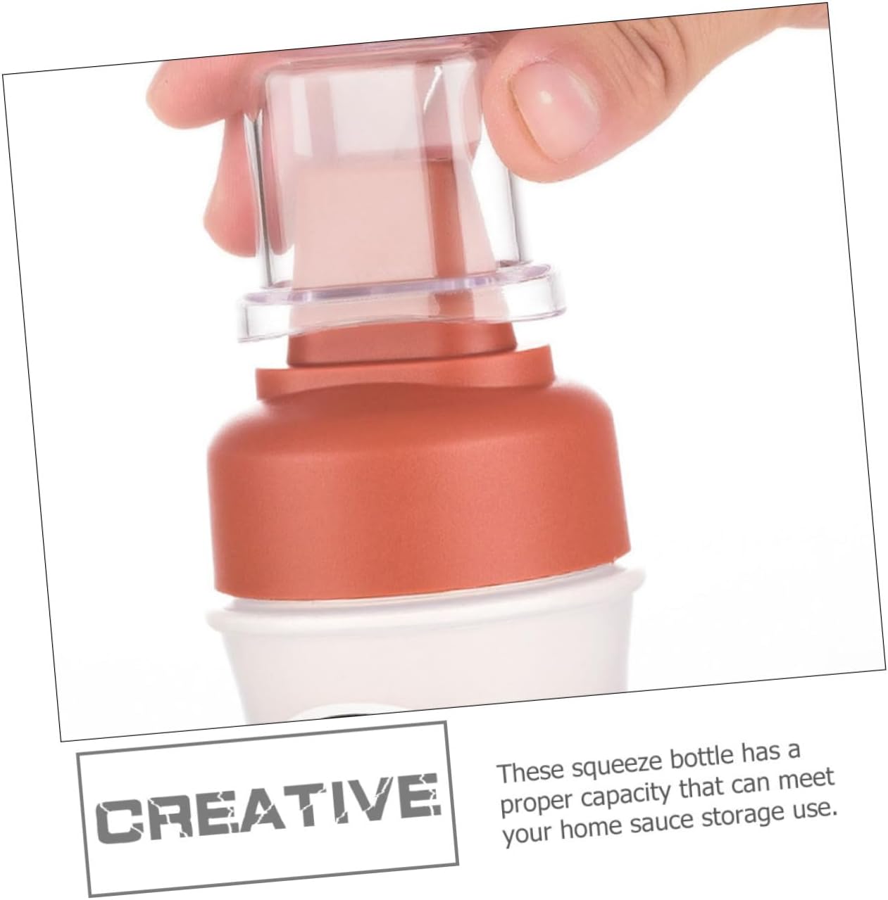 SHOWERORO 2pcs Condiment Squeeze Bottles Set Clear Nozzle