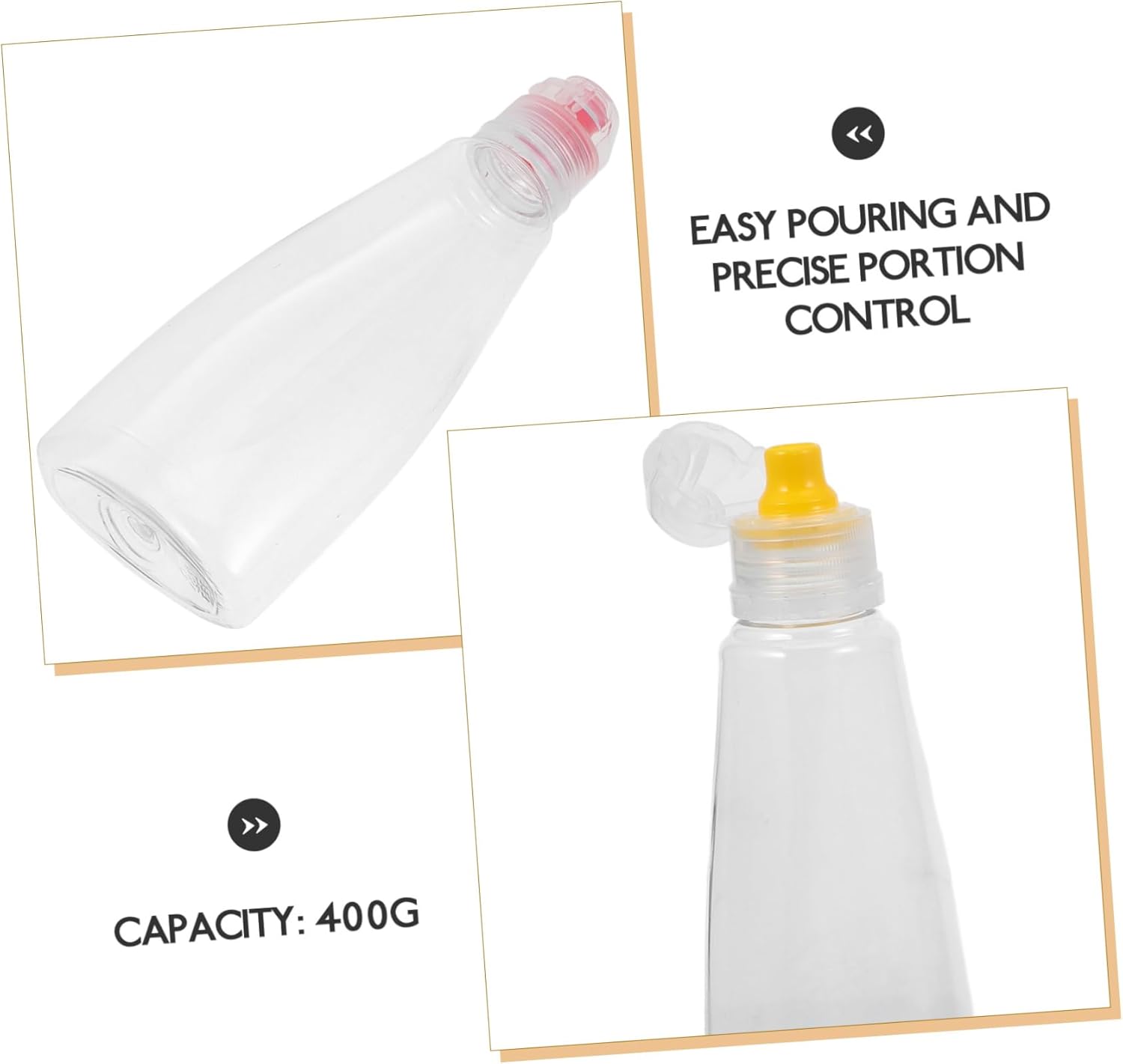 SOLUSTRE 5 Pack Condiment Squeeze Bottles for Travel