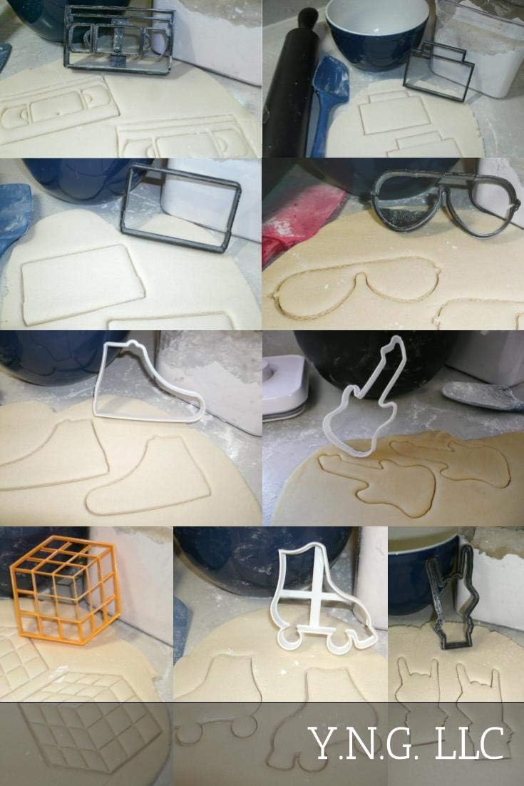 ROCKIN 80S MUSIC VIDEO CASSETTE BOOMBOX Cookie Cutters Set of 9