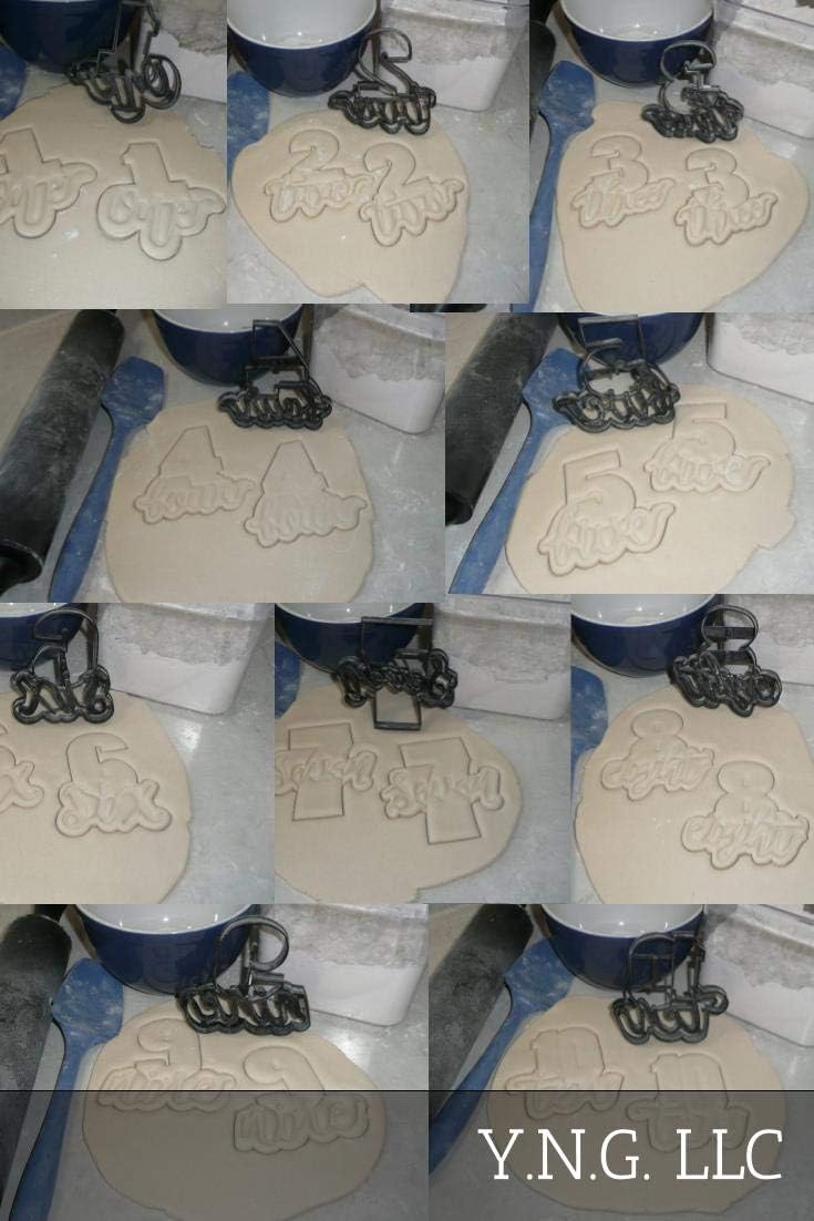 Numbers With Words Cookie Cutters Set of 10 Made in USA