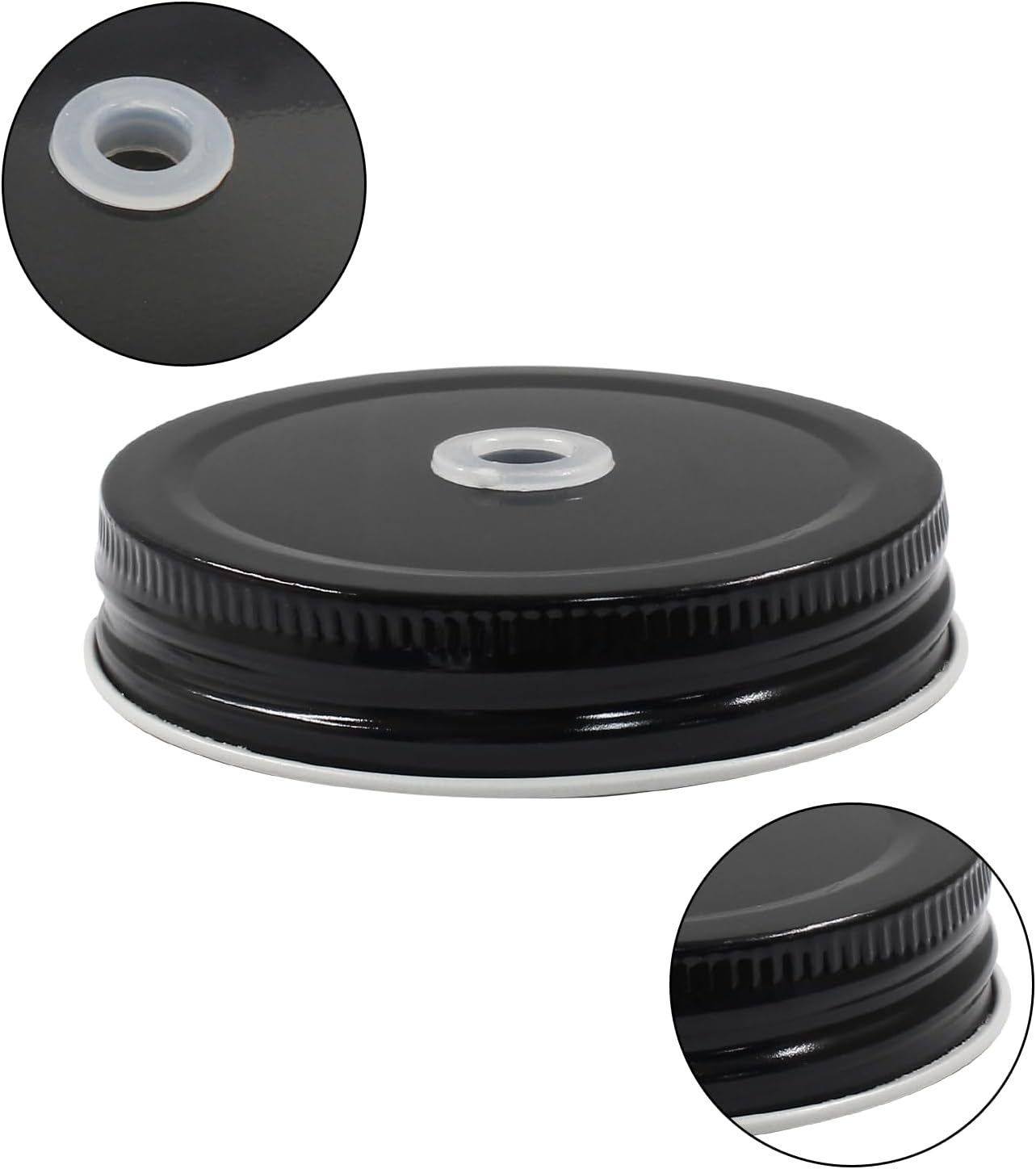 8 PCS 27 Premium Mason Jar Lids with Straw Hole 1
