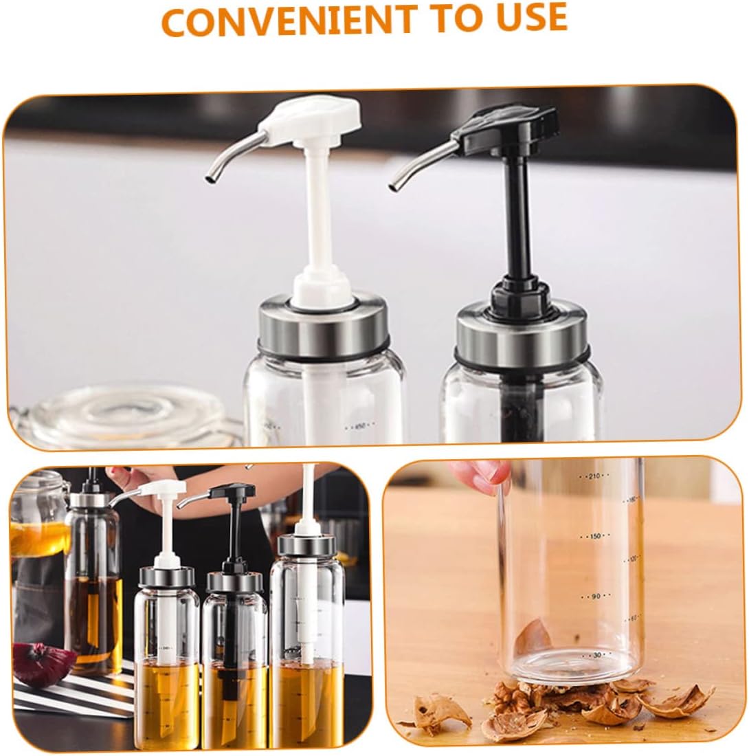 COLLBATH Honey Jar Pump Small Sauce Bottle for Soy Sauce Vinegar