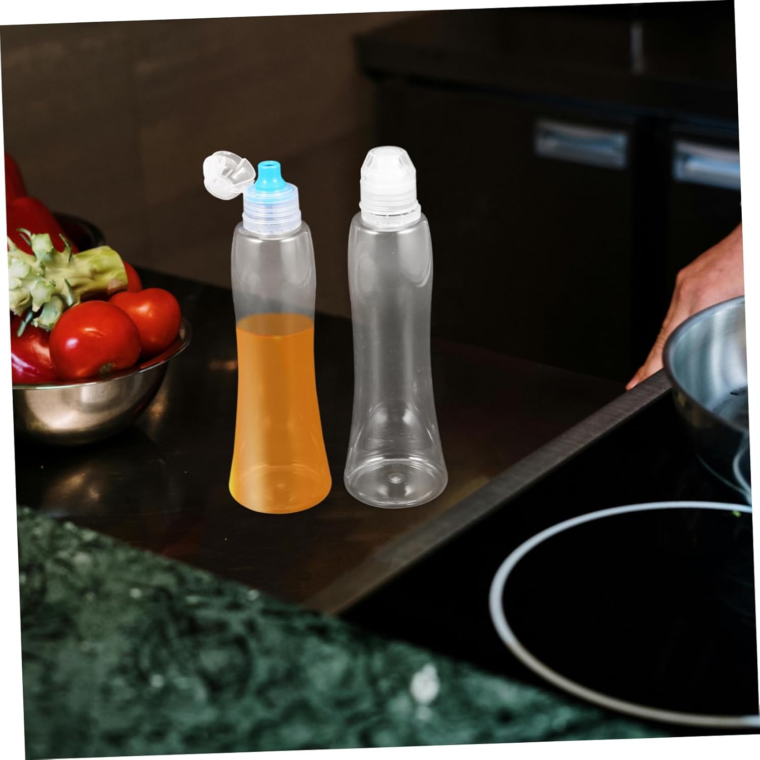 SOLUSTRE 4-Piece Condiment Squeeze Bottles Set