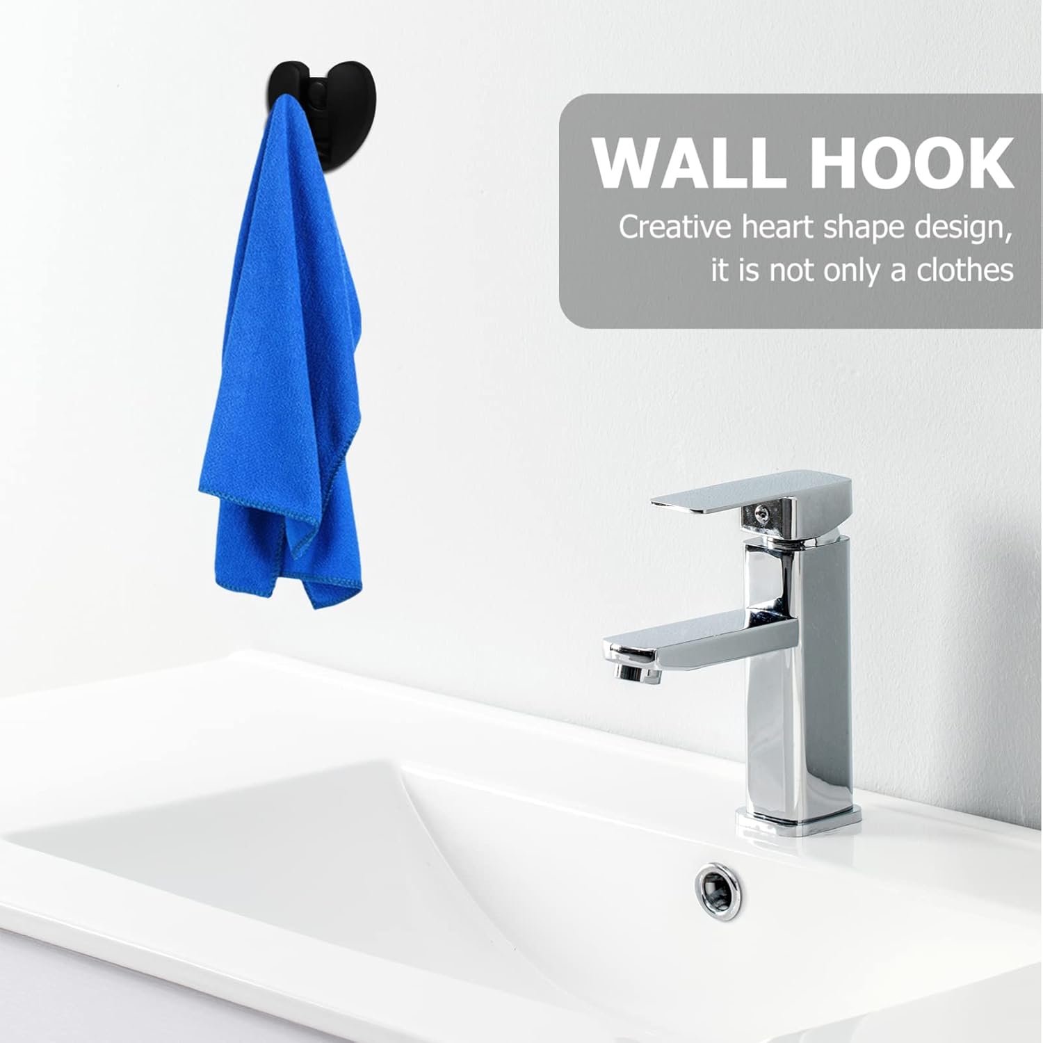 DOITOOL Heart Shape Decor Aluminum Foldable Wall Hooks