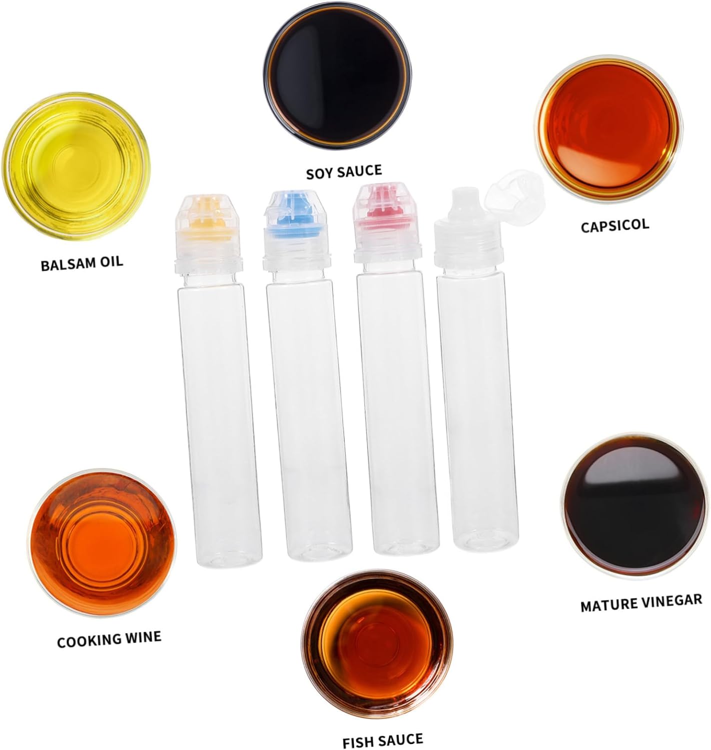 PLAFOPE Mini Refillable Honey Dispenser Squeeze Bottles