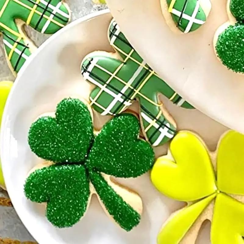 5Pcs Shamrock Cookie Cutters Set for St Patricks Day
