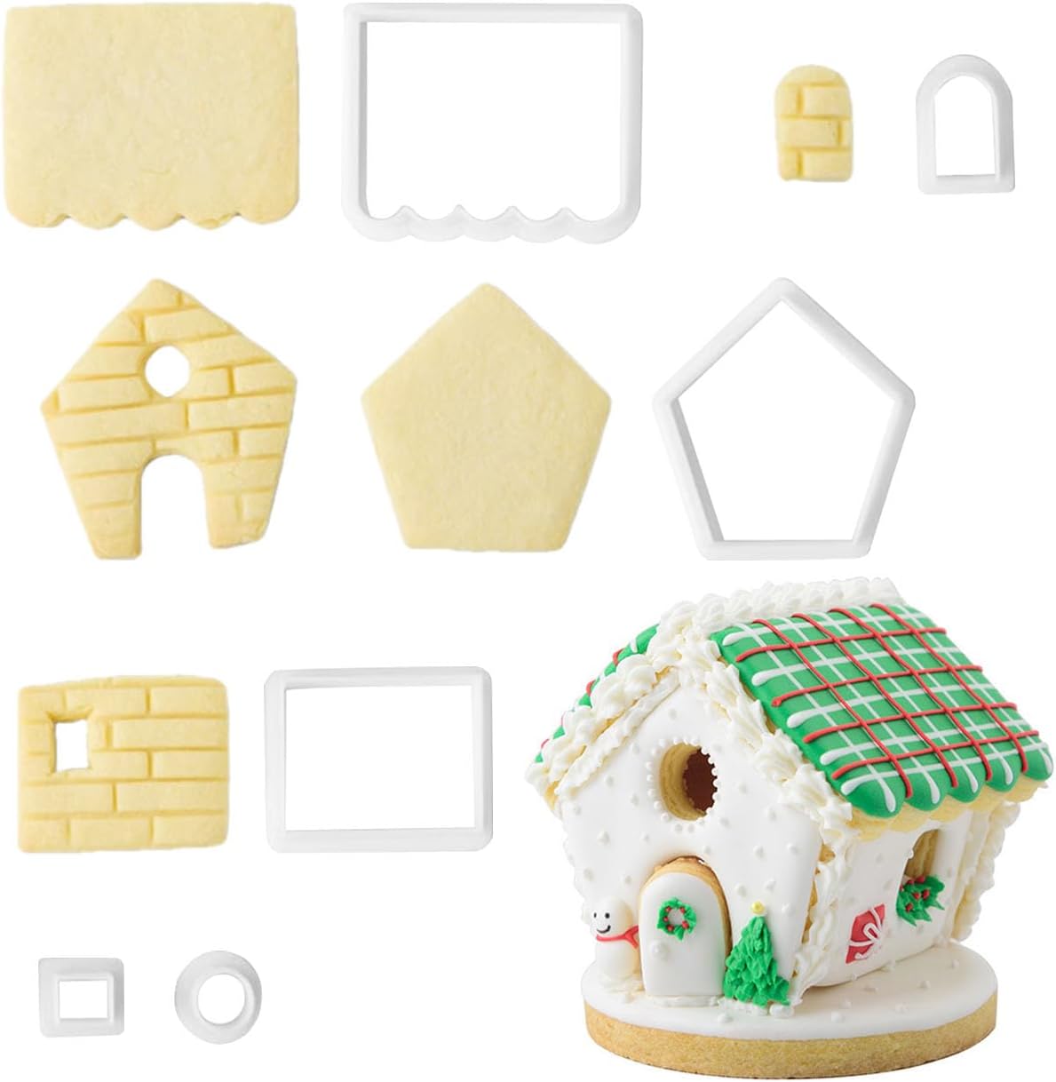 GGW 6PCS Food Grade Plastic Cookie Cutters