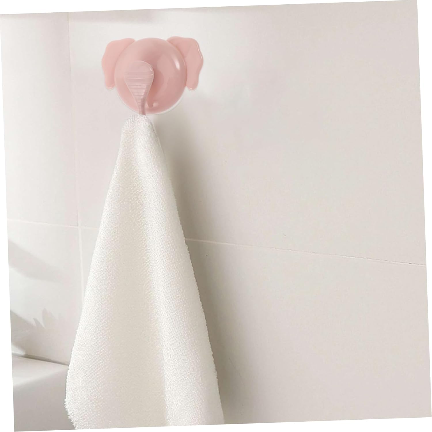 4Pcs Cute Elephant Suction Cup Hooks No Drill Bathroom Wall Hooks