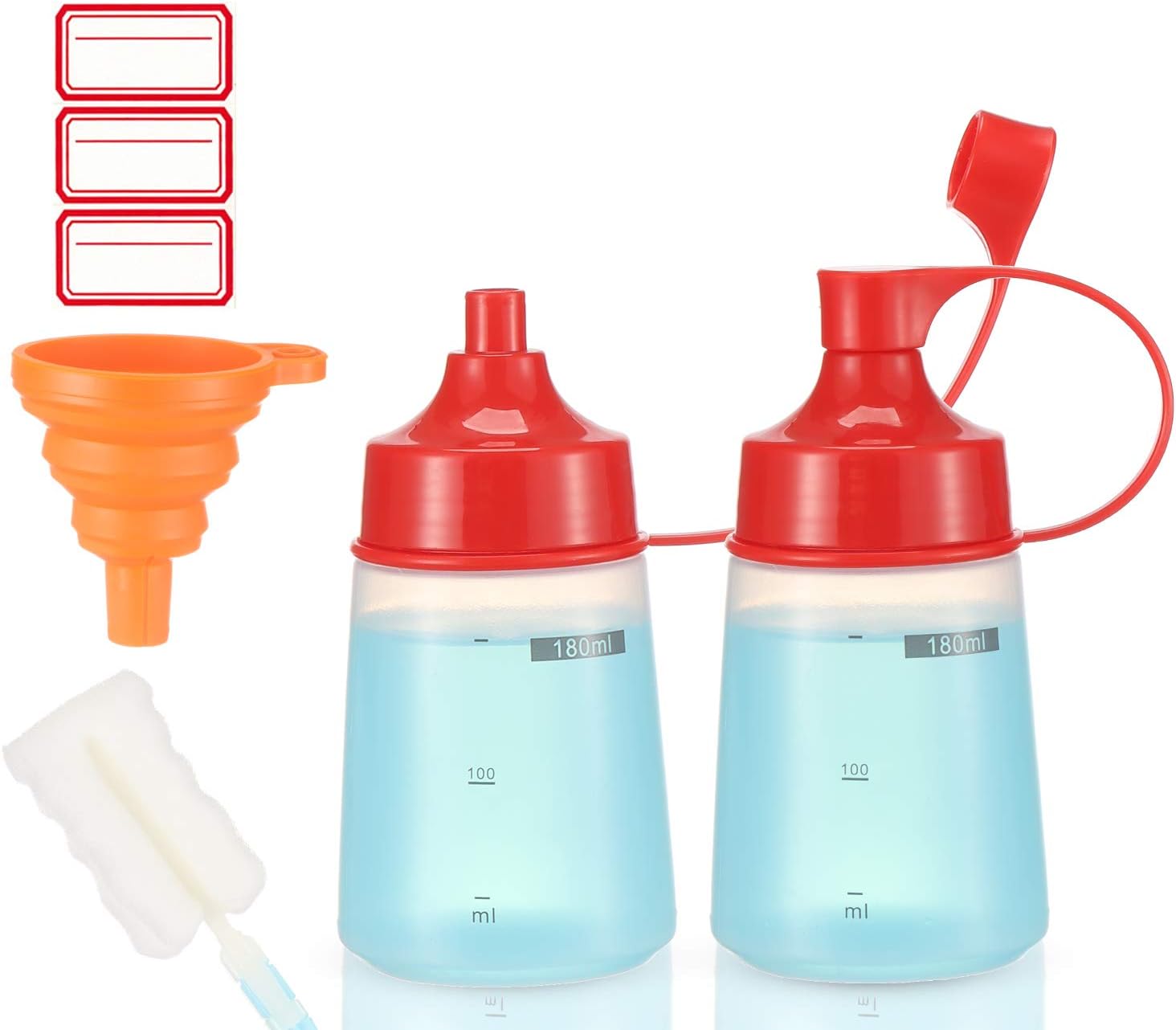 Ondiomn Condiment Squeeze Bottles 2 Pack BPA Free