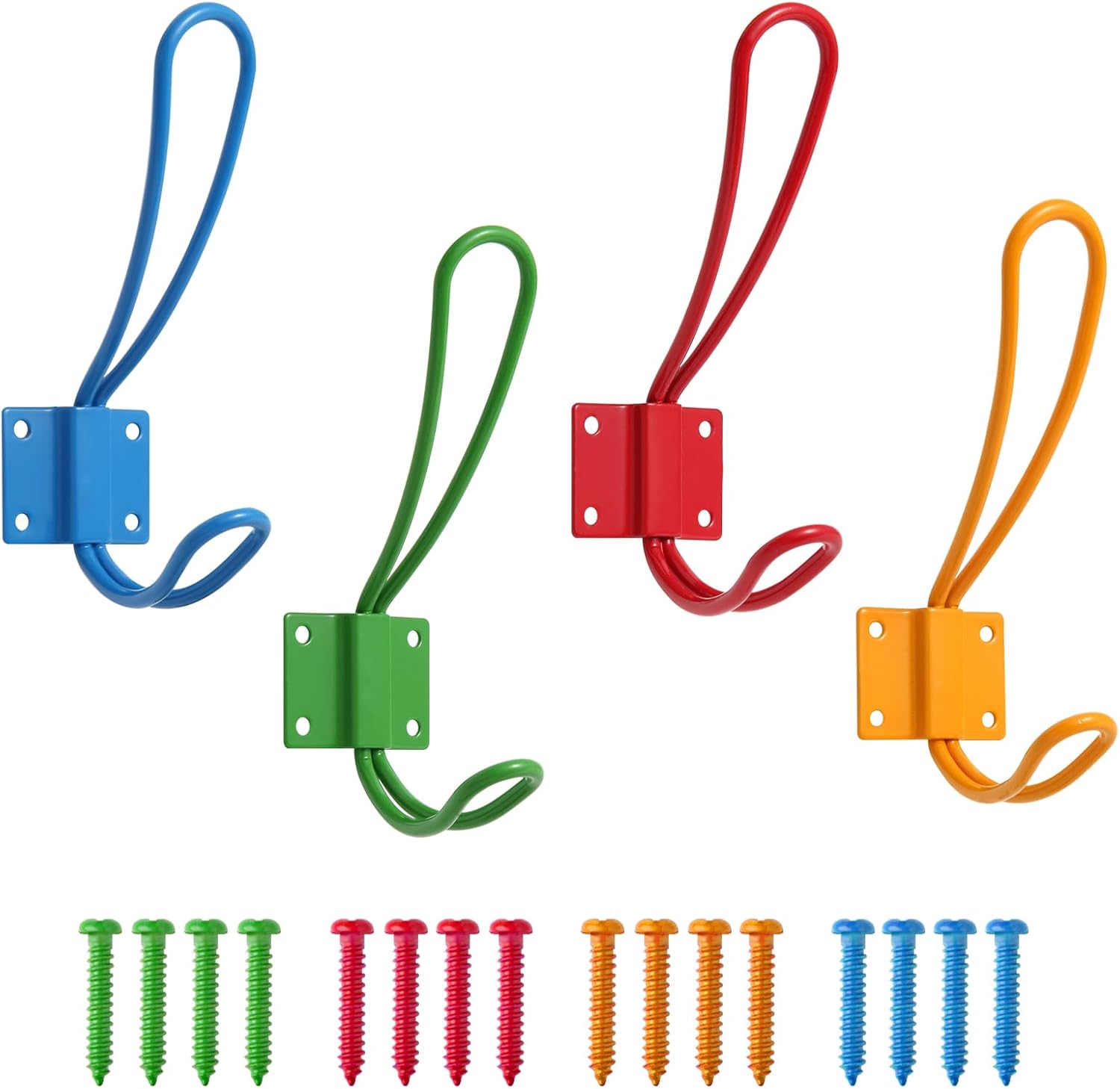 KYSMOTIC Kids Wall Coat Hooks Set of 4