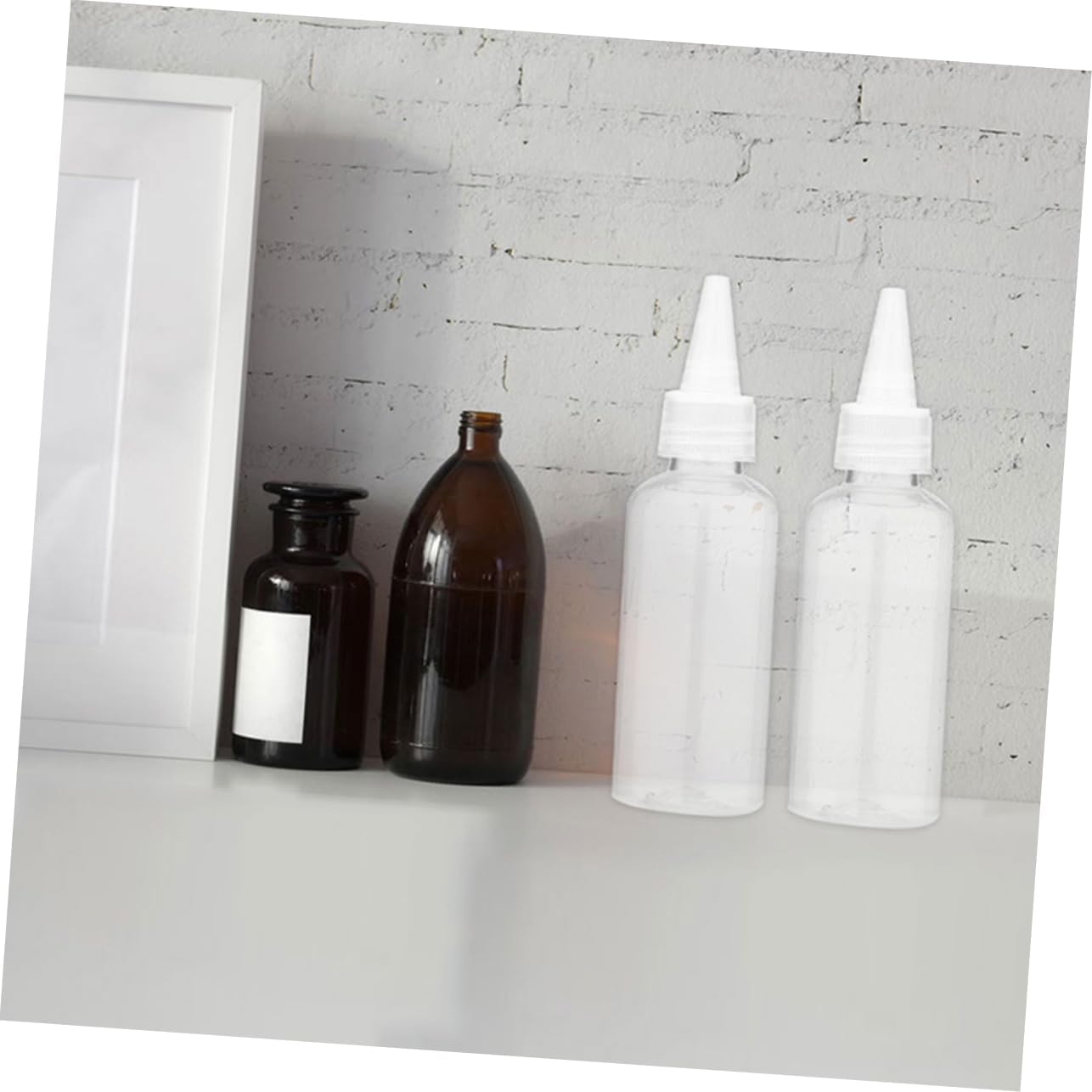 Cabilock 20Pcs Refillable Squeeze Bottles for Crafts Paint and Condiments
