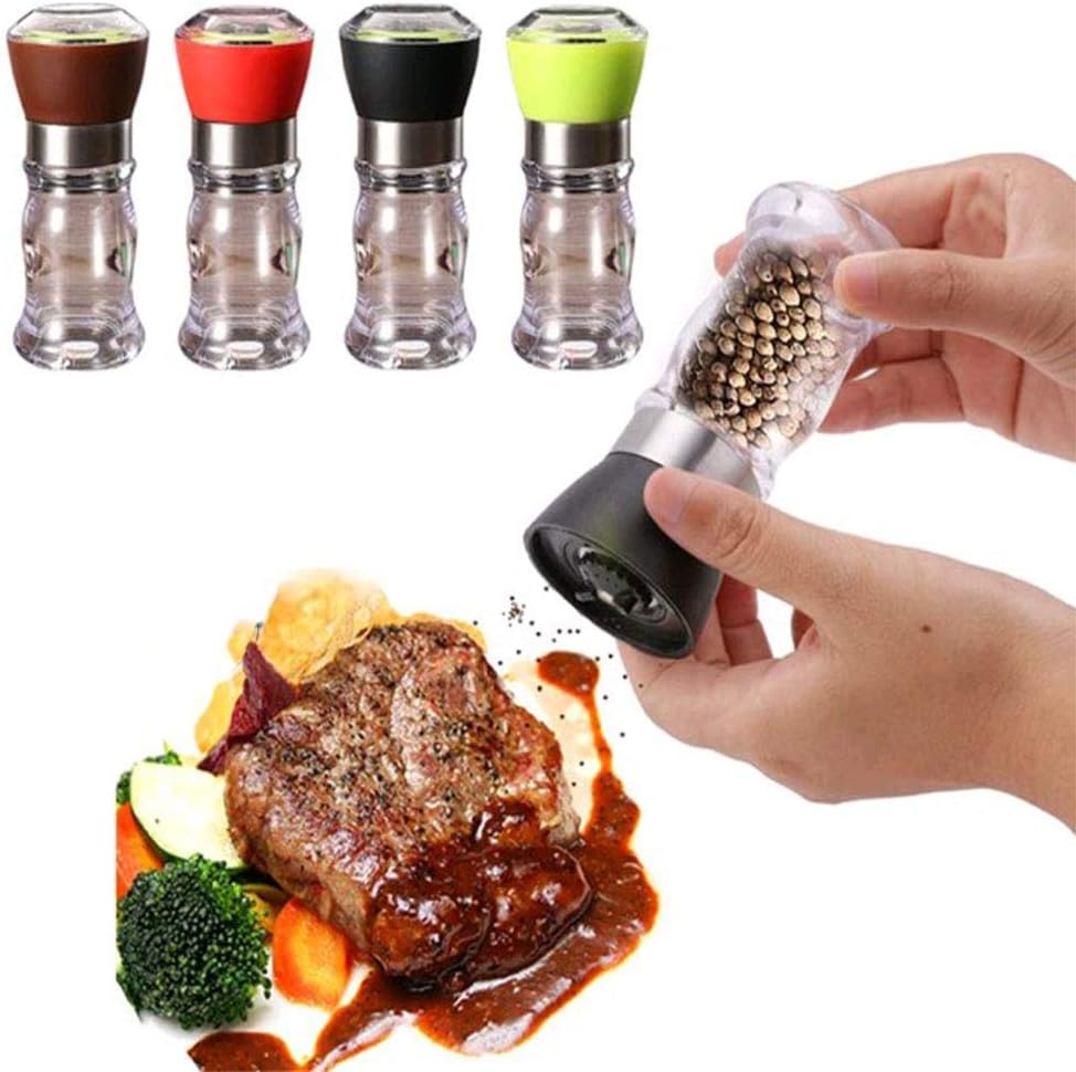 Fellibay 4Pcs Adjustable Ceramic Pepper Mill Set 1