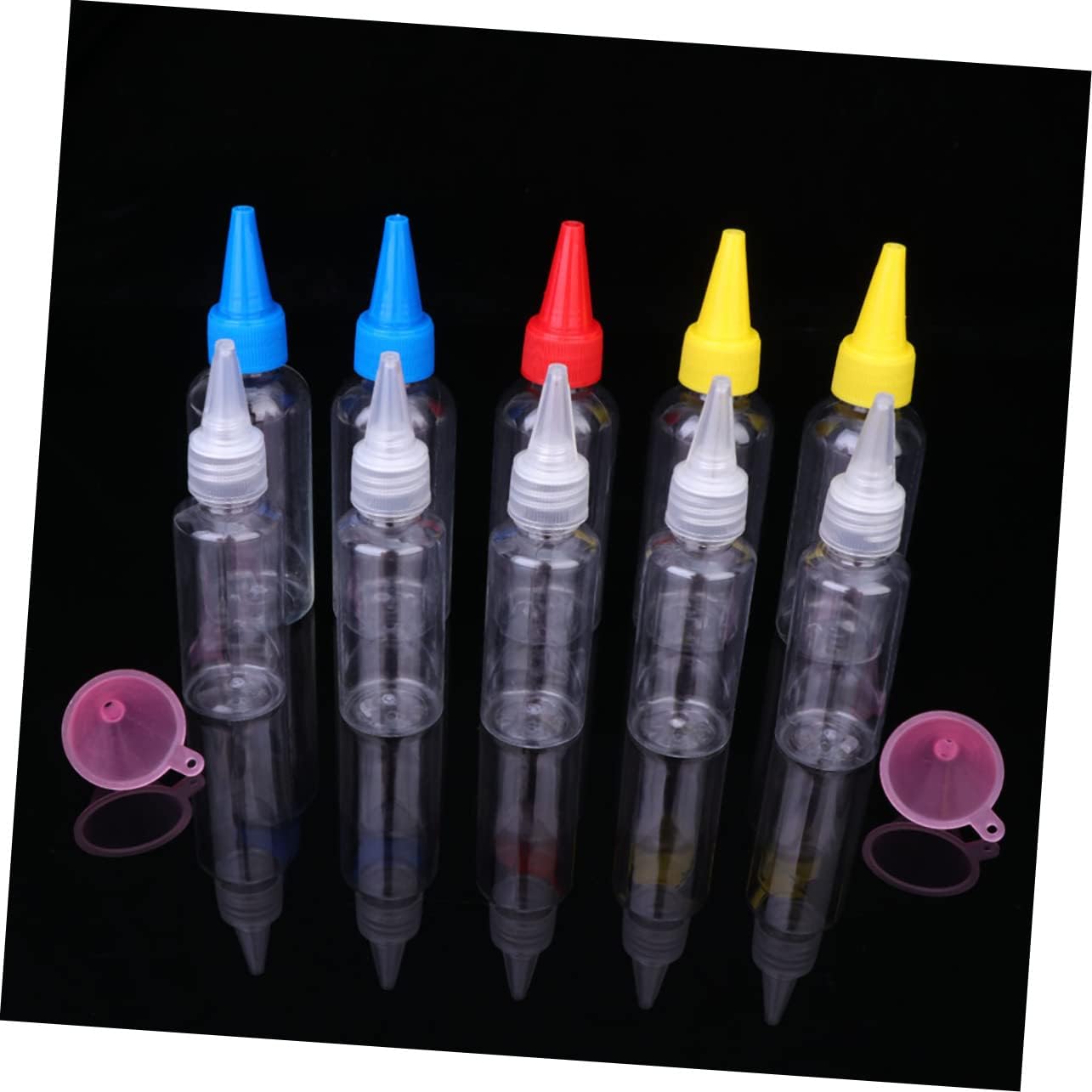 PRETYZOOM 20pcs Condiment Squeeze Bottles with Lids 1