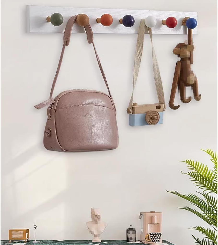 JITEM Kids Wall Coat Rack Wooden Peg Rack