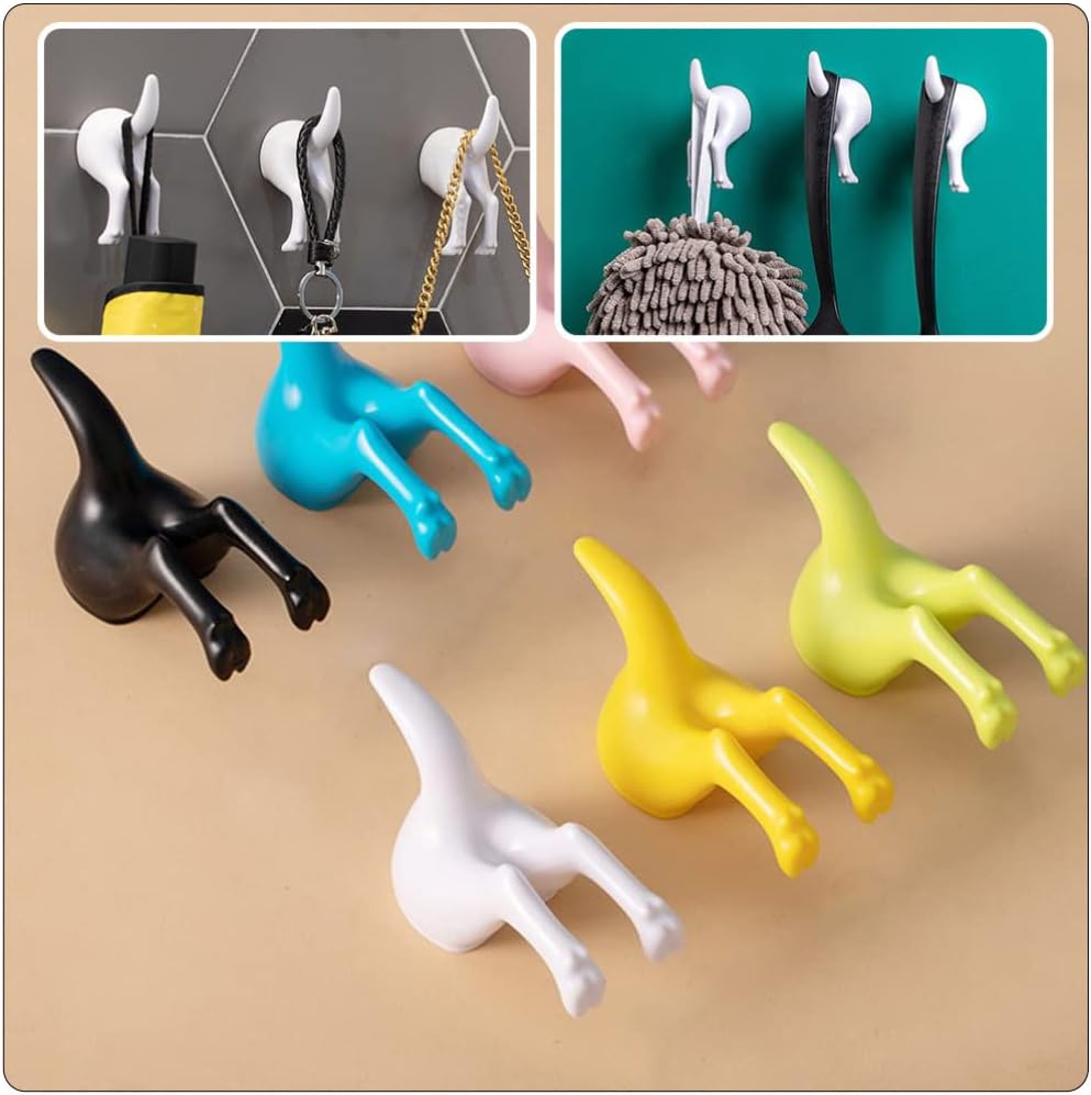 Zerodeko 5pcs Decorative Wall Hooks for Coats Hats Towels