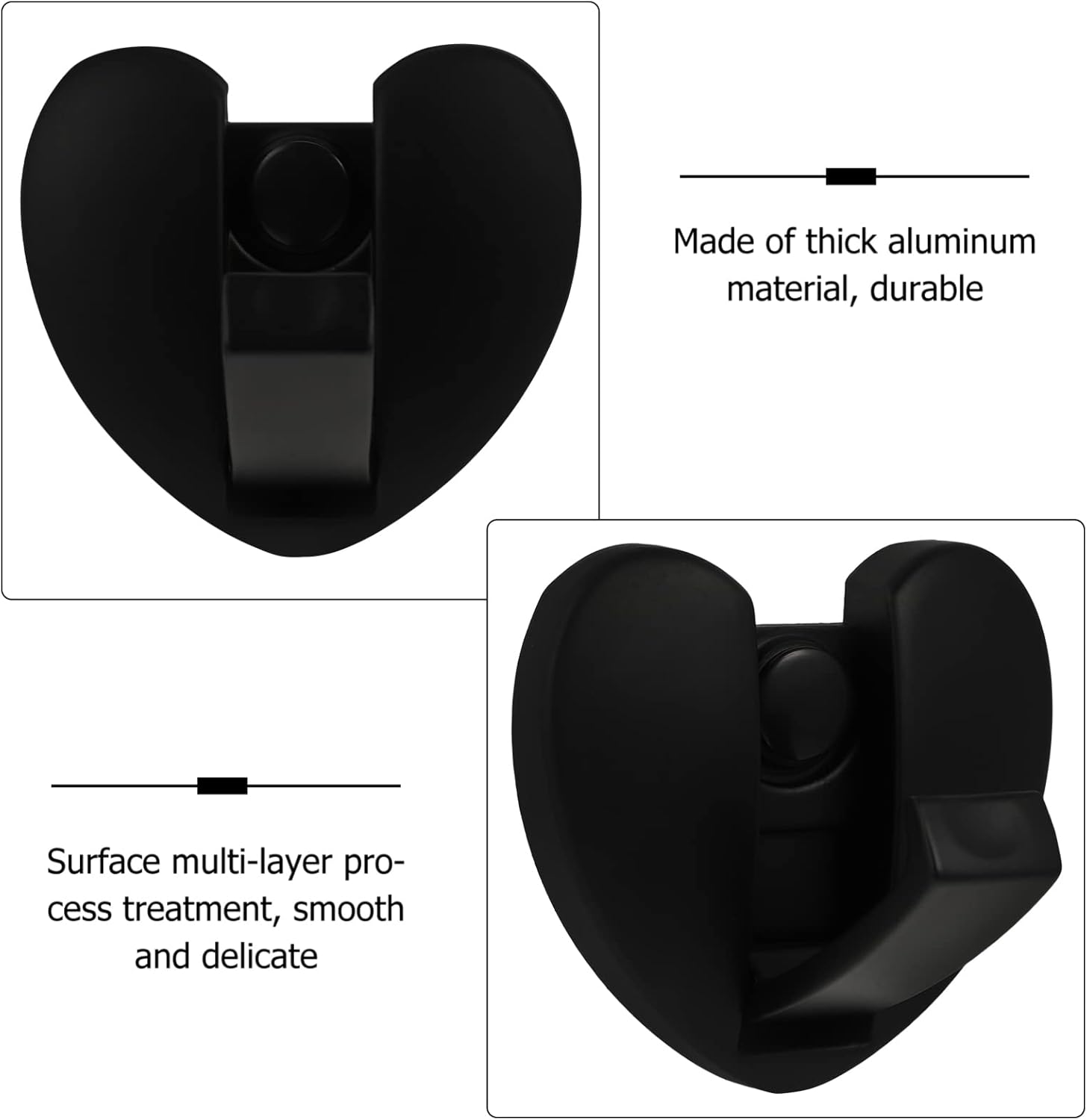 DOITOOL Heart Shape Decor Aluminum Foldable Wall Hooks