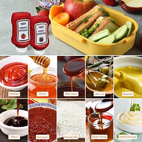 WXOIEOD 4-Pack Condiment Squeeze Bottles 360ml12oz