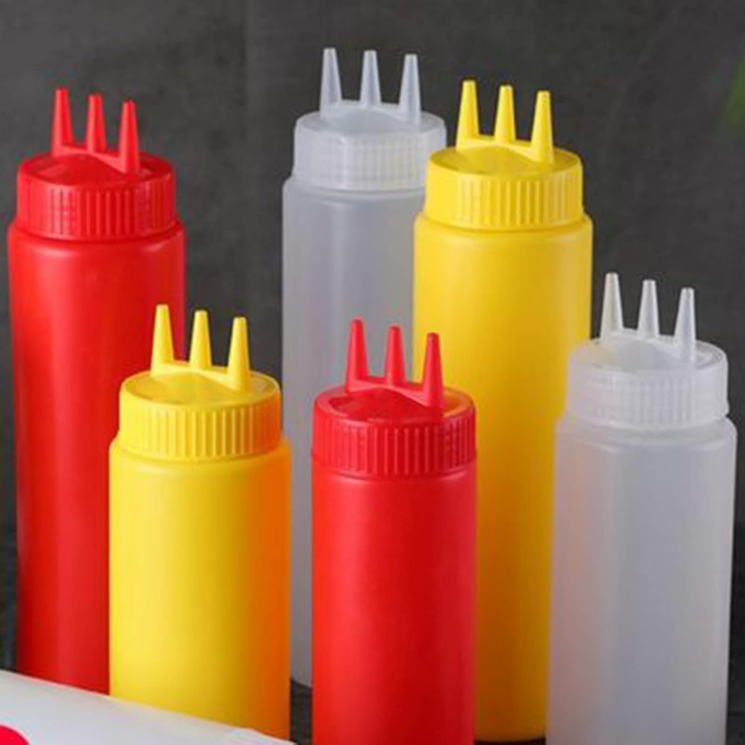 Xinsheinelry 3-Nozzle Condiment Squeeze Bottle 1