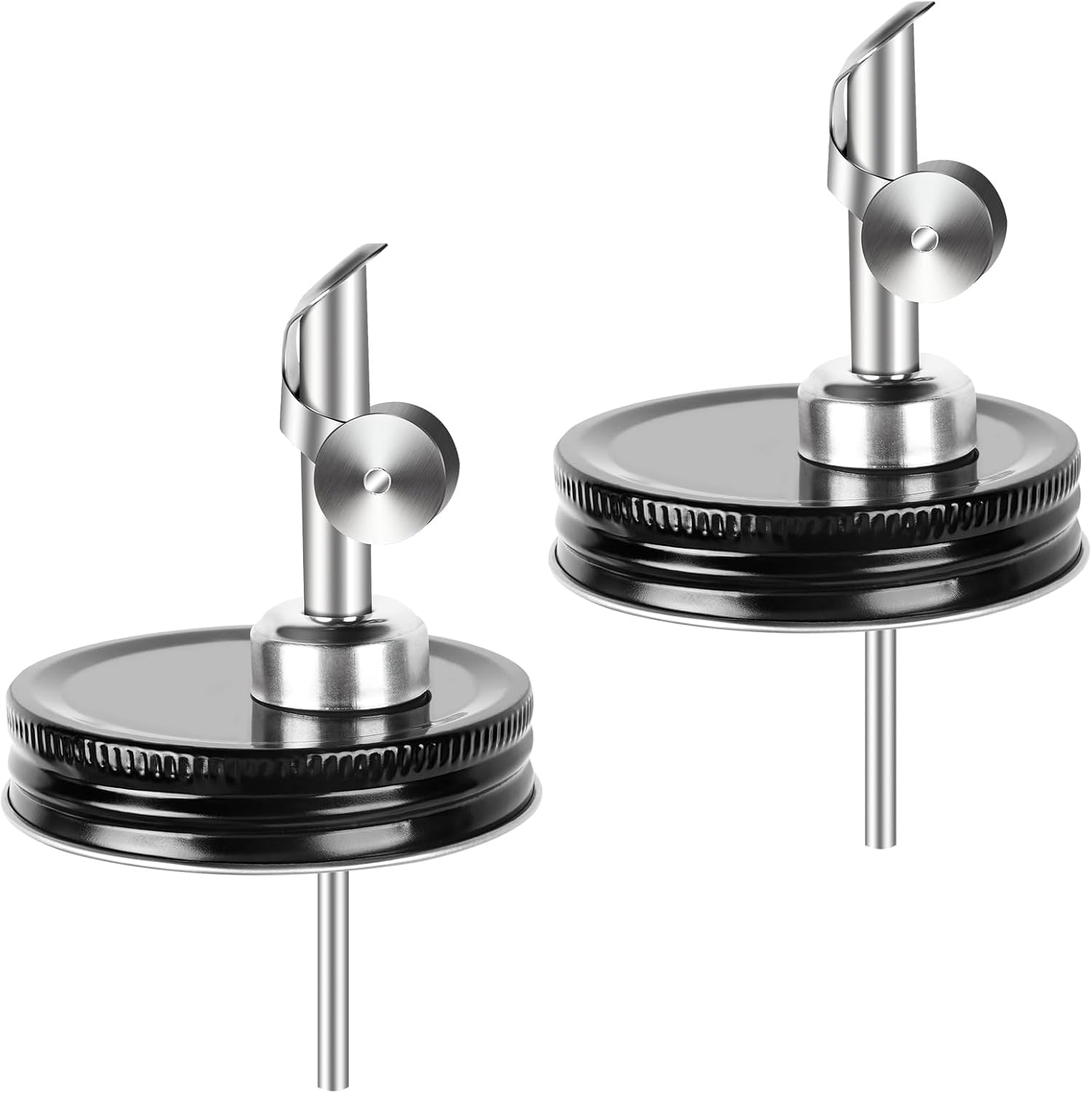 Auto Flip Dispenser Spouts for 338 Inch Mason Jars Black