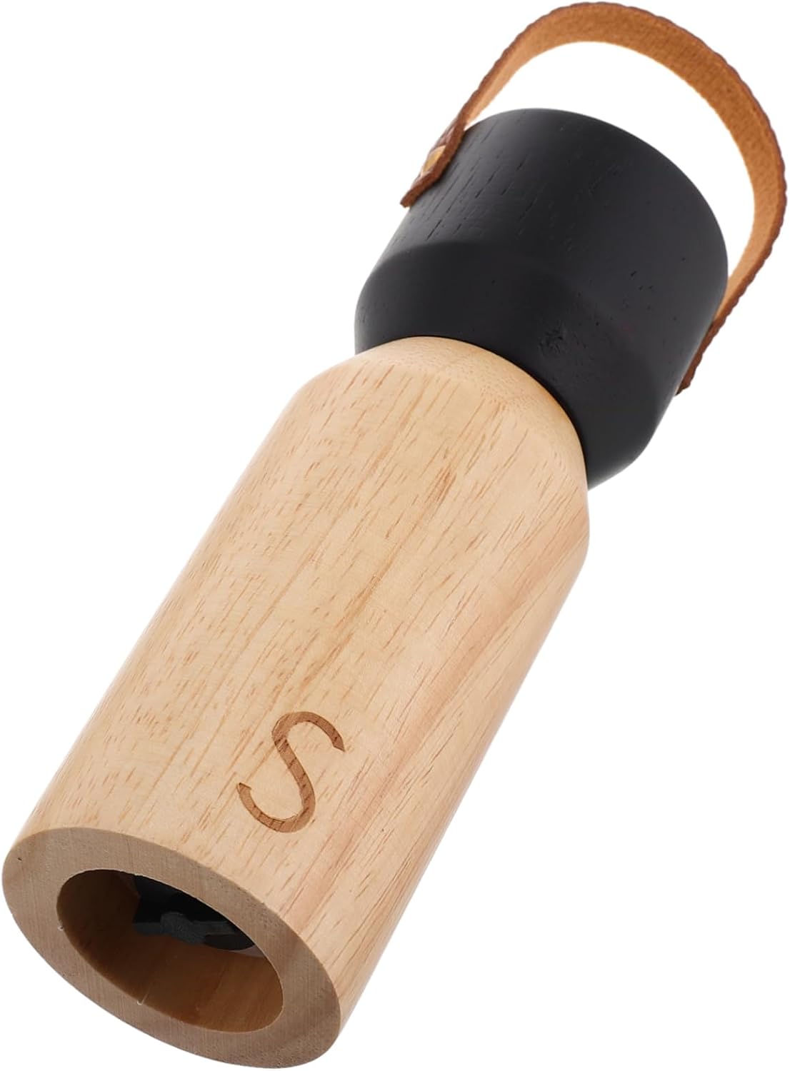 OKUMEYR Manual Wooden Pepper Grinder with Black Top