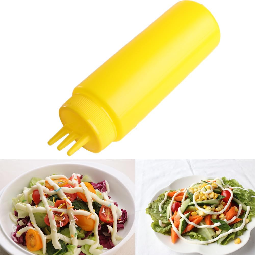 Vctitil 3 Pcs Condiment Squeeze Bottles with Leak Proof Design