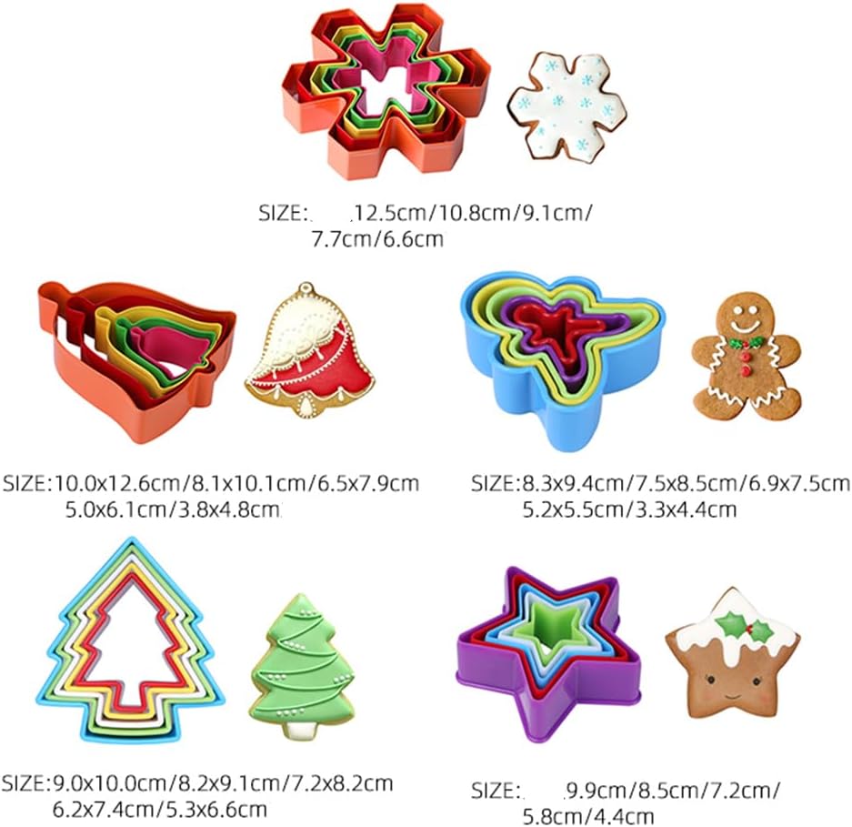KALAIEN 25Pcs Christmas Cookie Cutter Set
