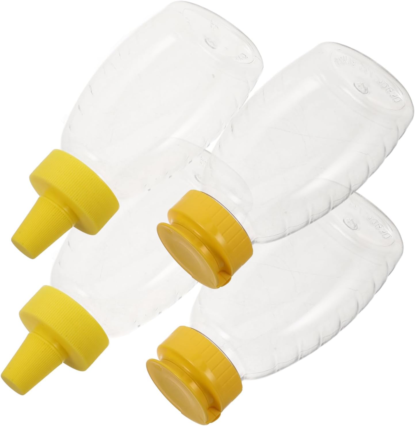 Garneck 4pcs PET Squeeze Condiment Bottles