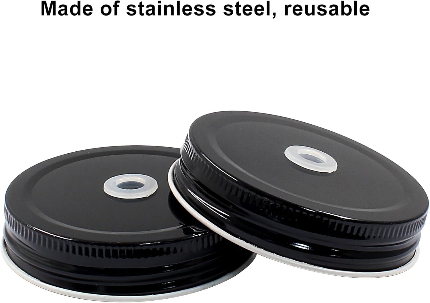 8 PCS 27 Premium Mason Jar Lids with Straw Hole 1