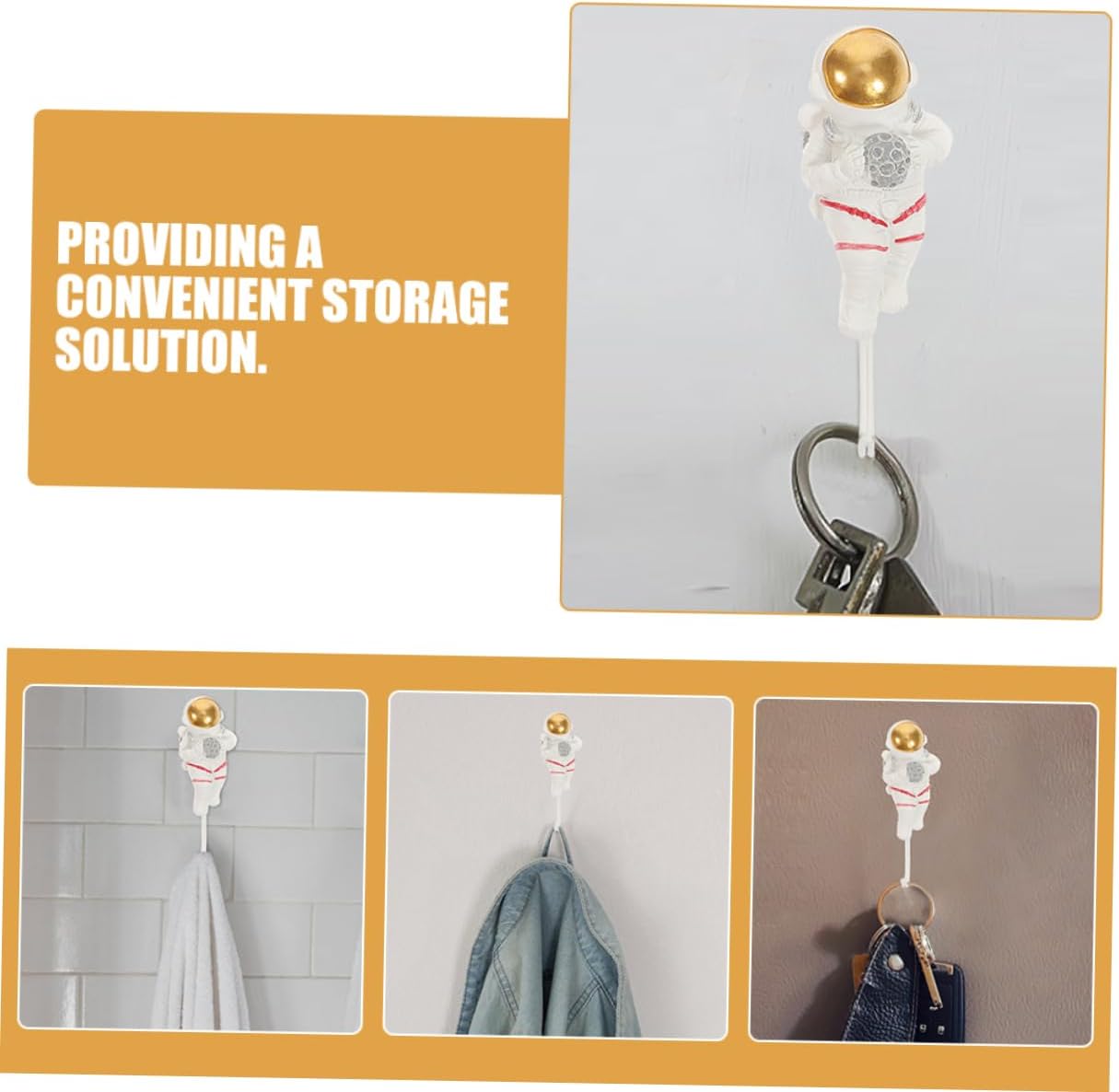 Homoyoyo Space Astronaut Wall Hook Organizer