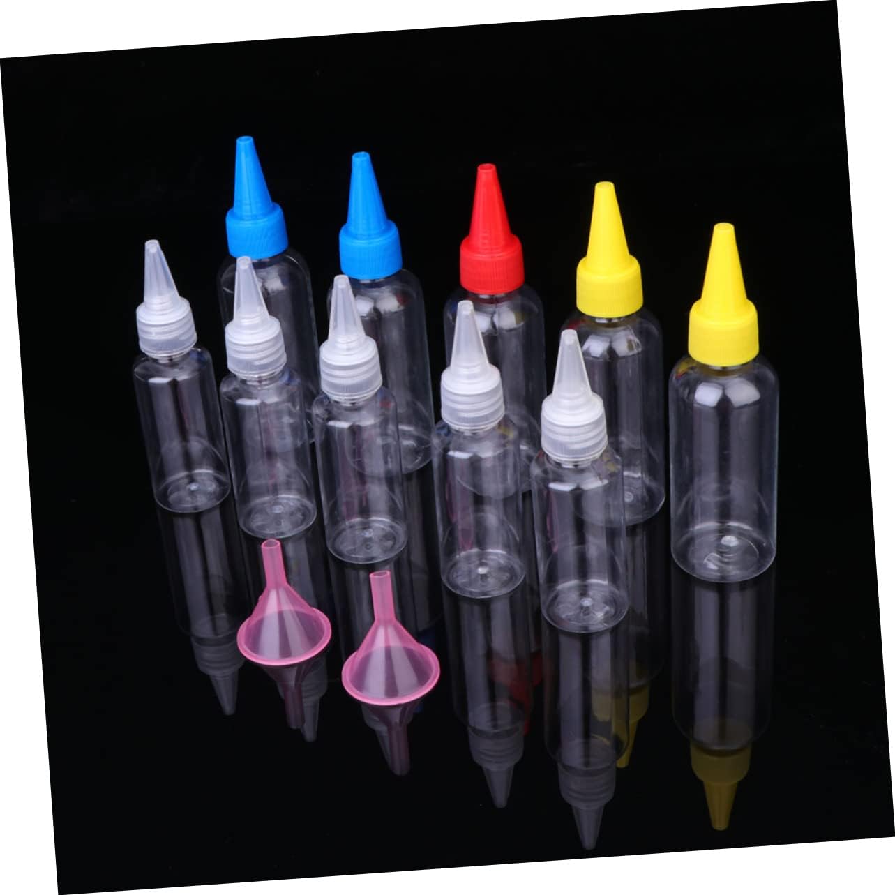 20pcs Plastic Squeeze Bottles with Cap and Lid