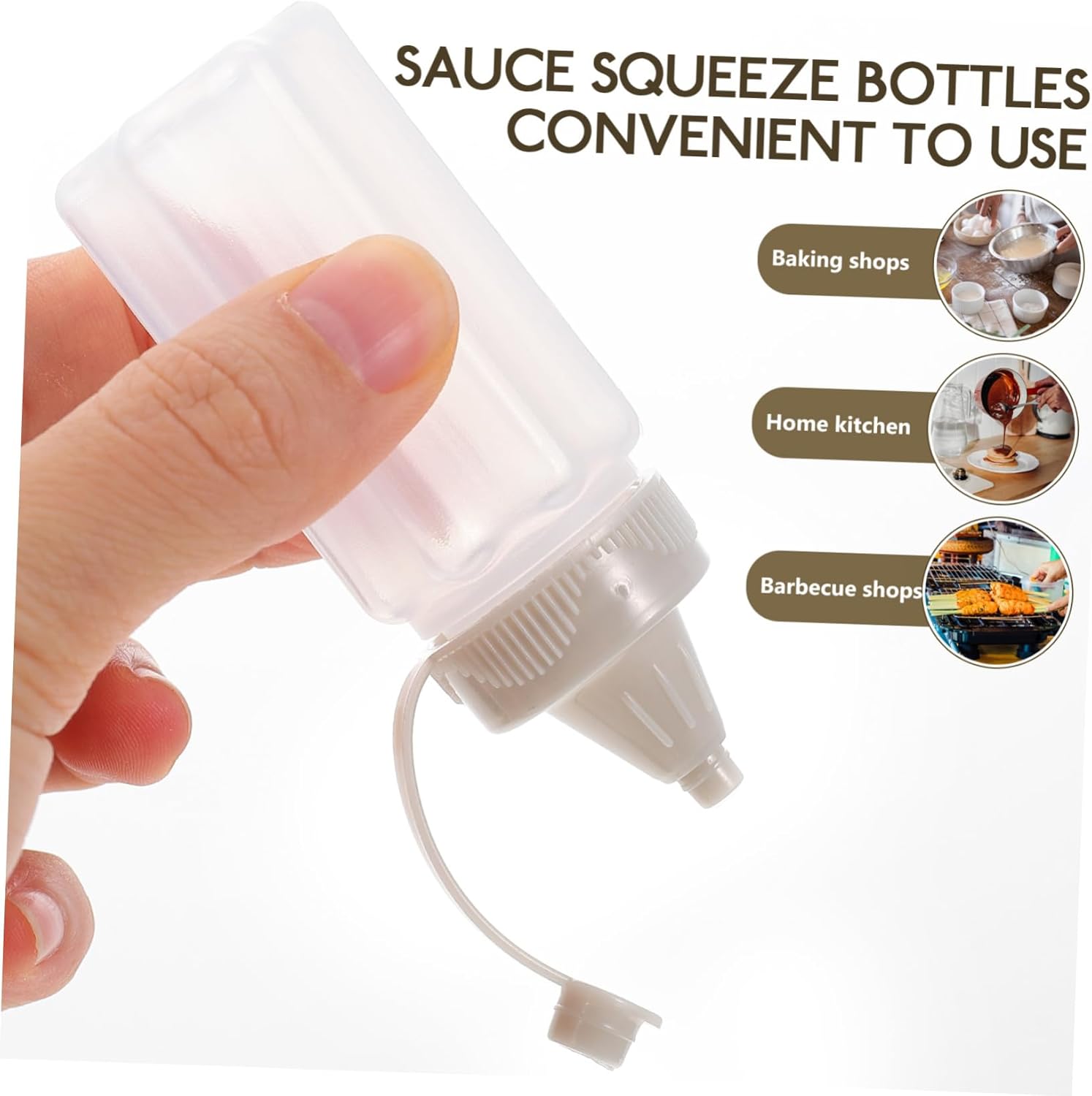 FELTECHELECTR Condiment Bottles Set of 8 for Kitchen Use