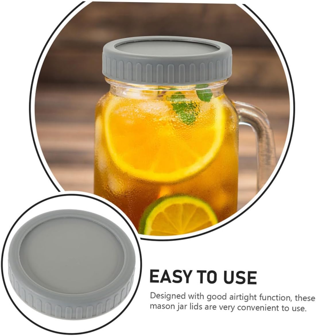 PHENOFICE 2 Pack Wide Mouth Mason Jar Lids Set for Canning