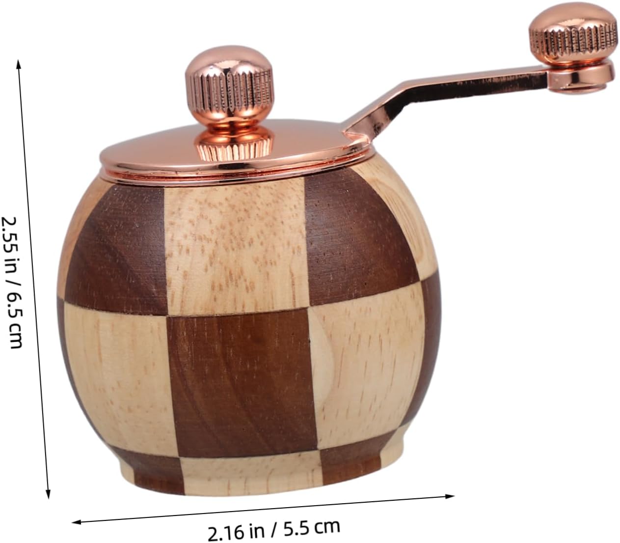 NAMOARLY Hand Crank Wooden Pepper Grinder Set 1