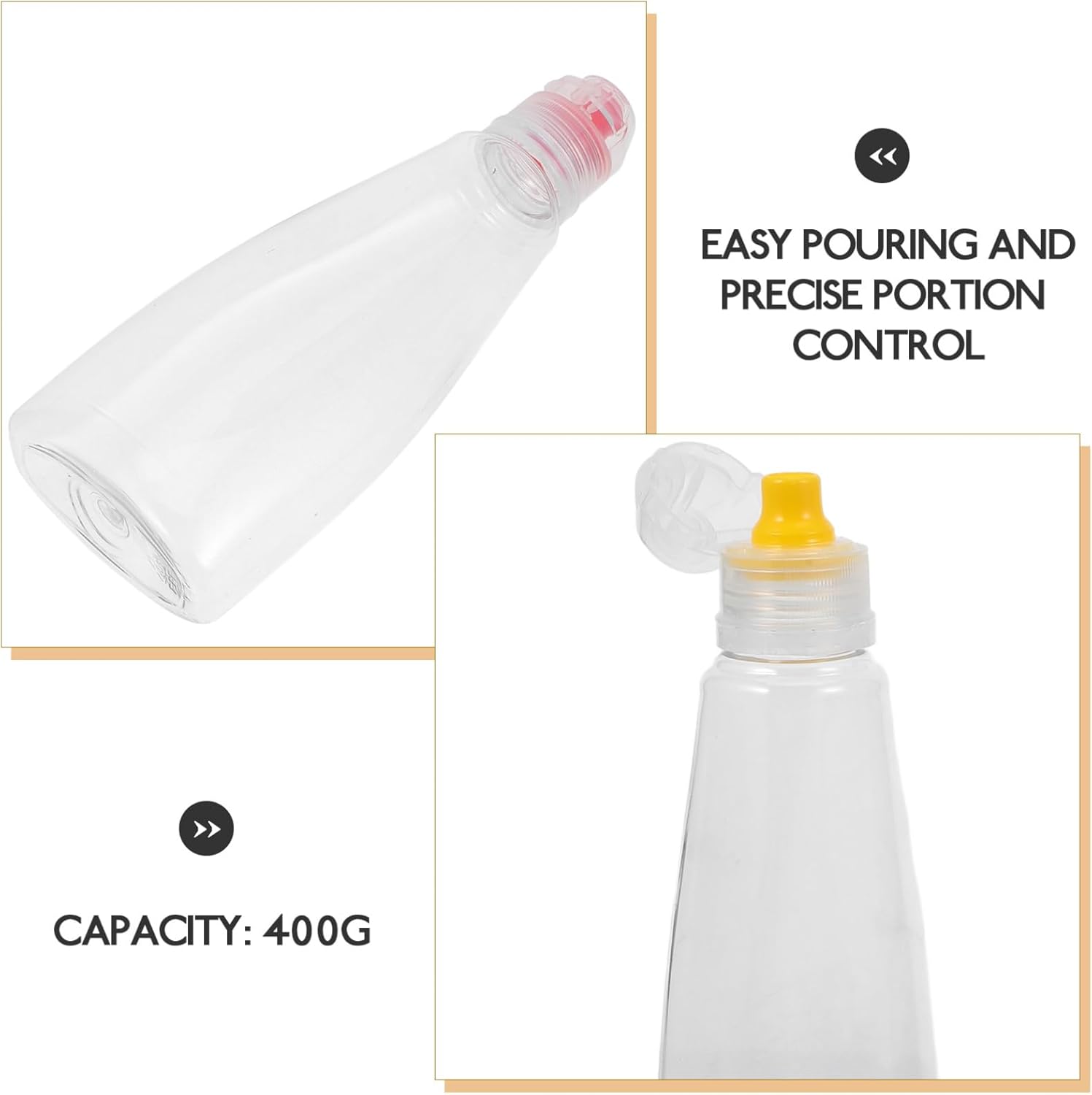 CLISPEED 4pcs Honey Squeeze Bottle Set