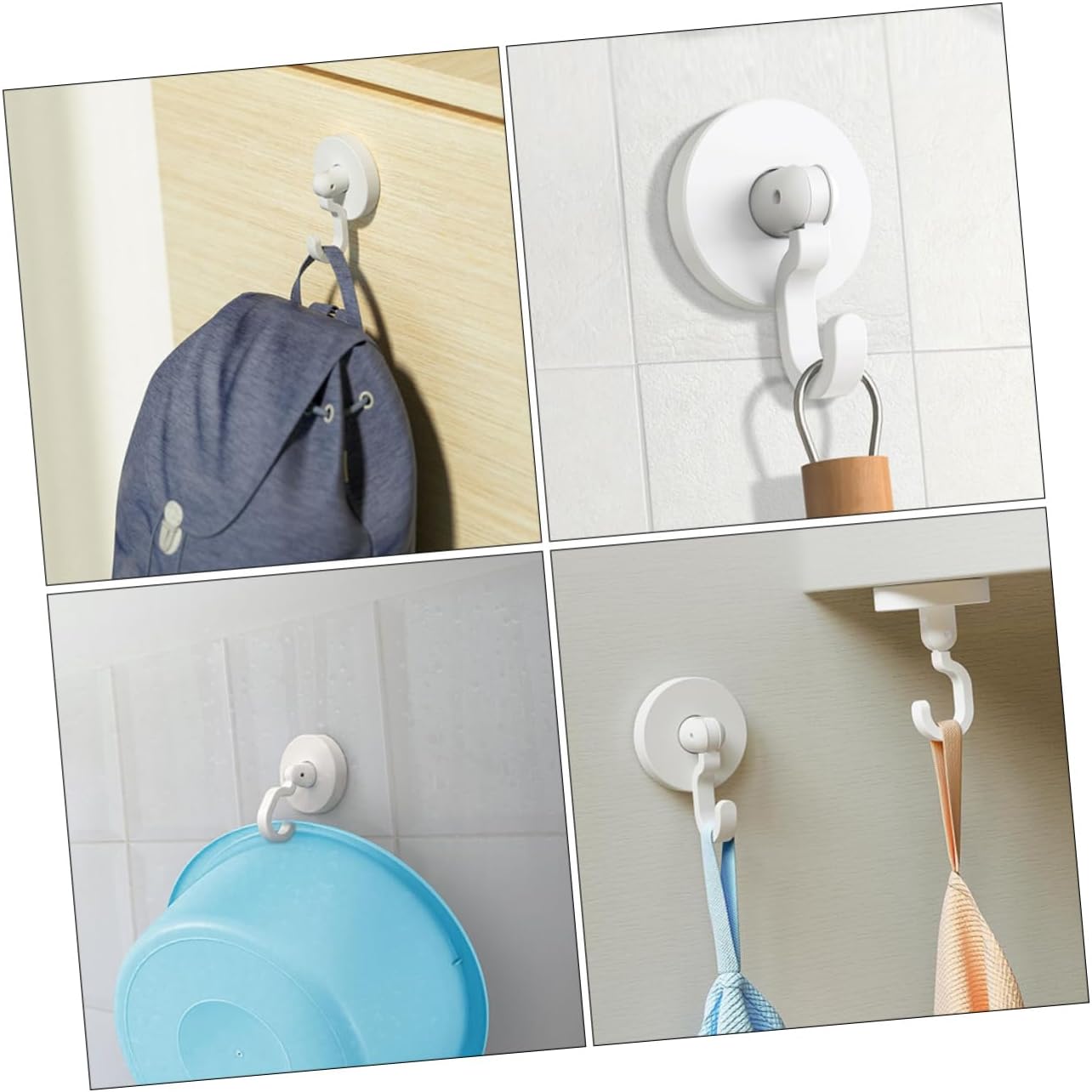 HEALLILY Strong Adhesive Wall Hooks for Kitchen and Door