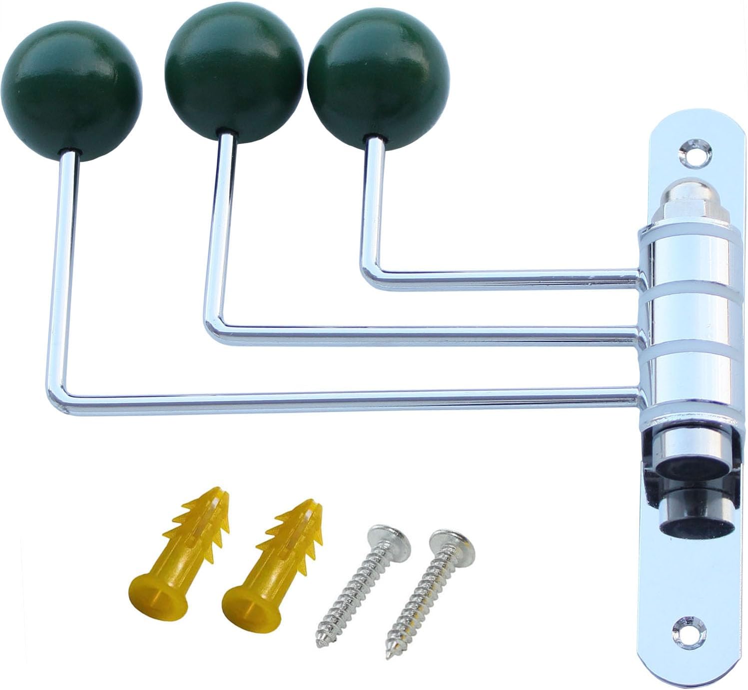 ImyHok Decorated Wall Hook Swivel Coat Rack with Wood Balls