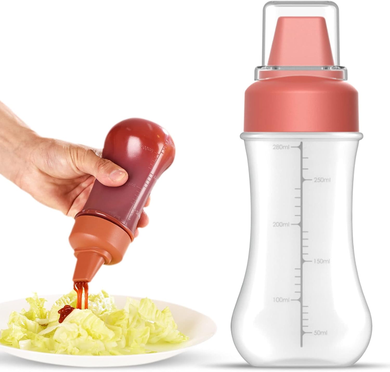 5-Hole Condiment Squeeze Spray Bottle with Lid