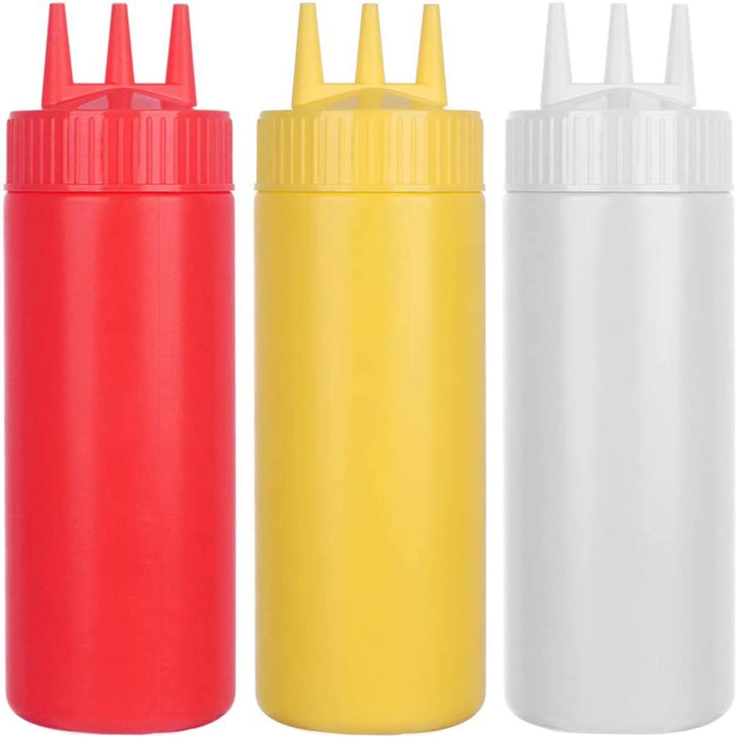 Xinsheinelry 3-Nozzle Condiment Squeeze Bottle 1