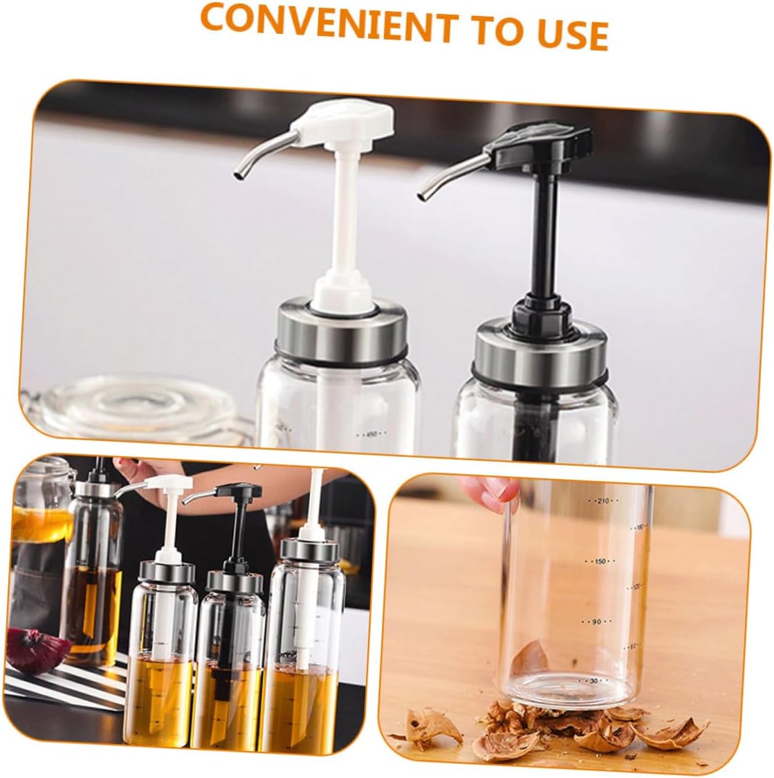 SHOWERORO 500ml Honey Dispenser Jar for Outdoor BBQ
