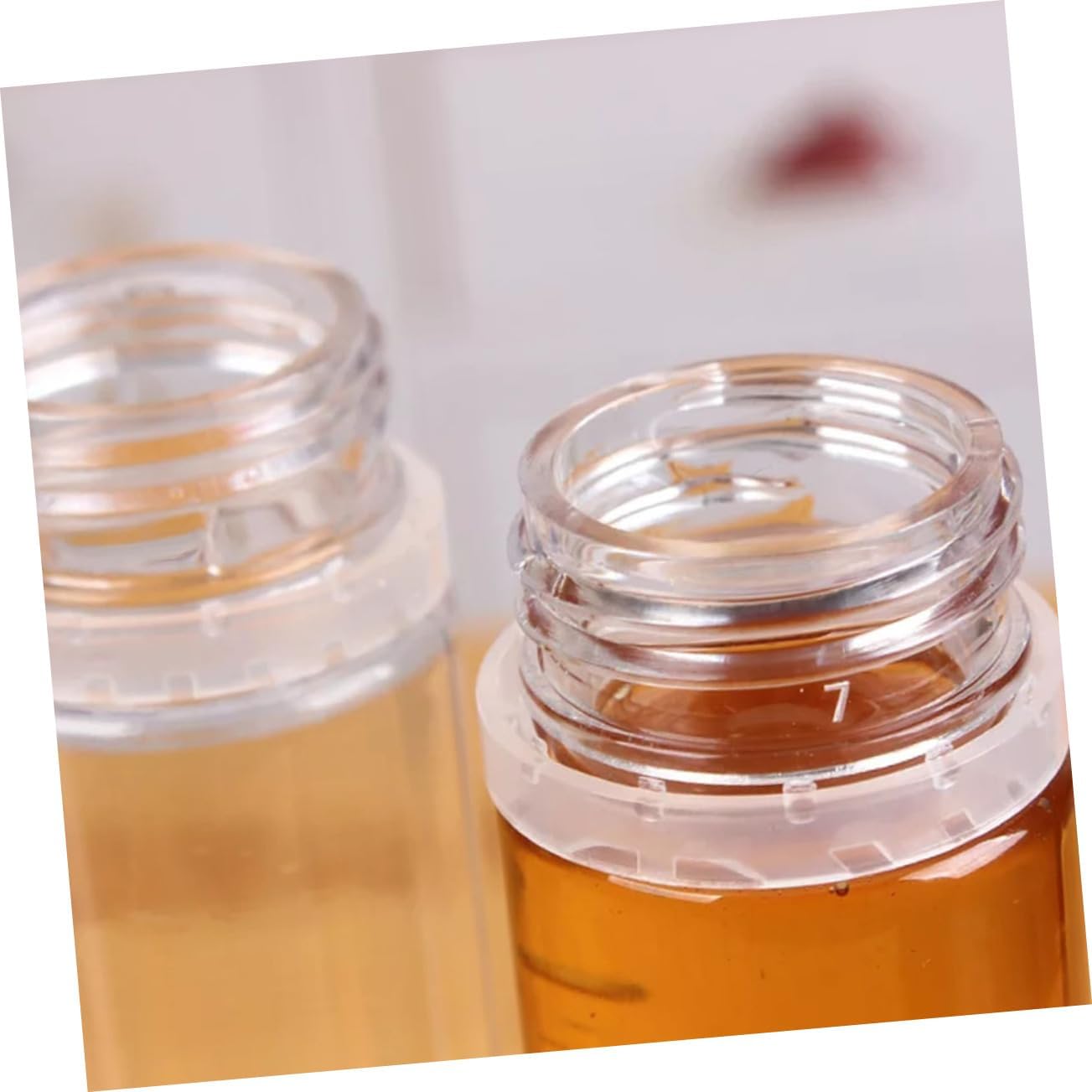 4PCS PVC Honey Storage Bottles Salad Dressing Containers