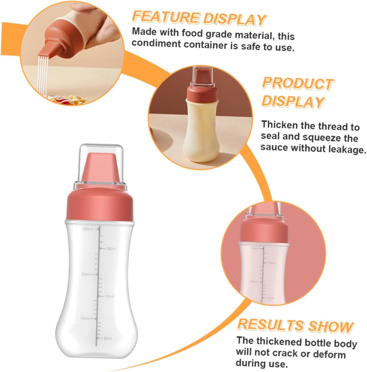 OKUMEYR Multi-Hole Squeeze Condiment Bottle