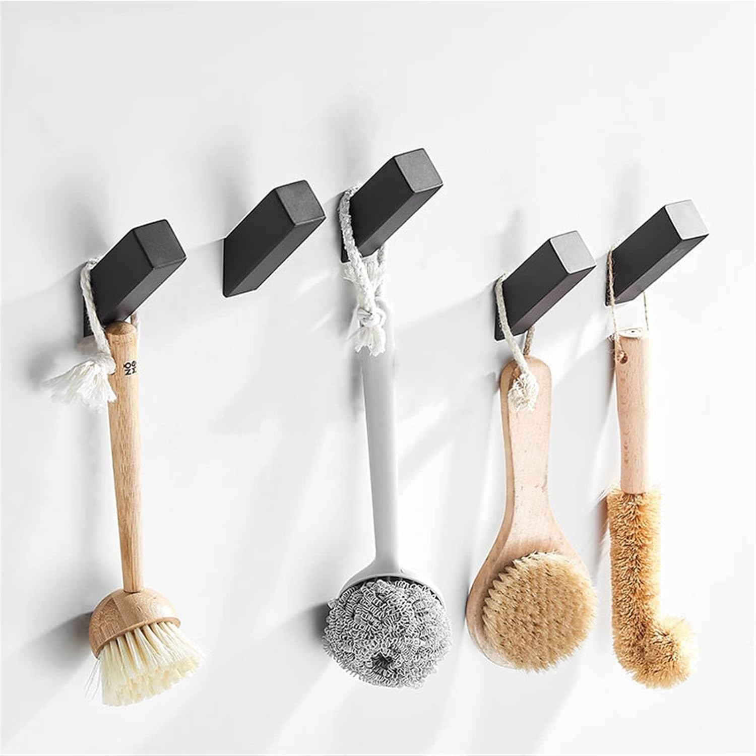 LUCBEI Wall-Mounted Black Towel Hook 3Pcs Coat Hook