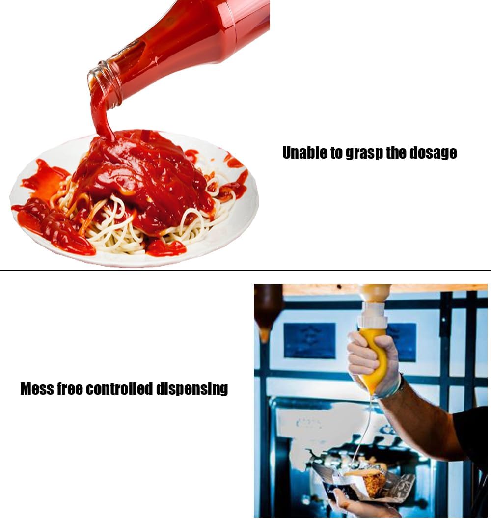 Vitasunhow Large Condiment Dispenser 55L Refillable Leak Proof