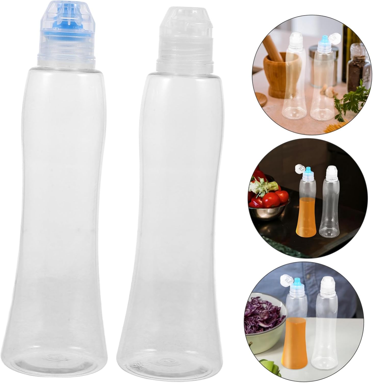 Gatuida 4 Pack Mini Condiment Squeeze Bottles